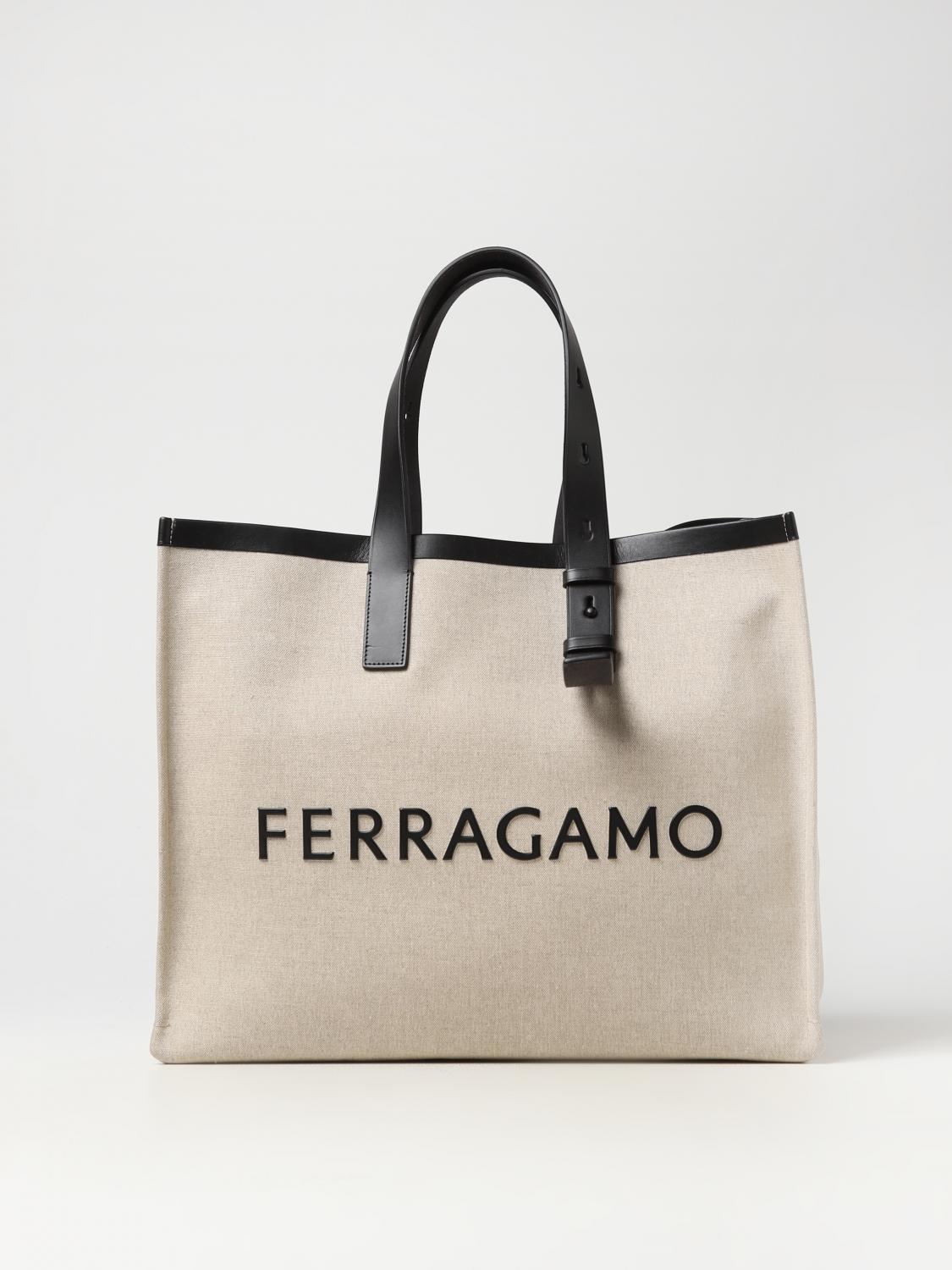 Ferragamo 백 in 캔버스 and 레더