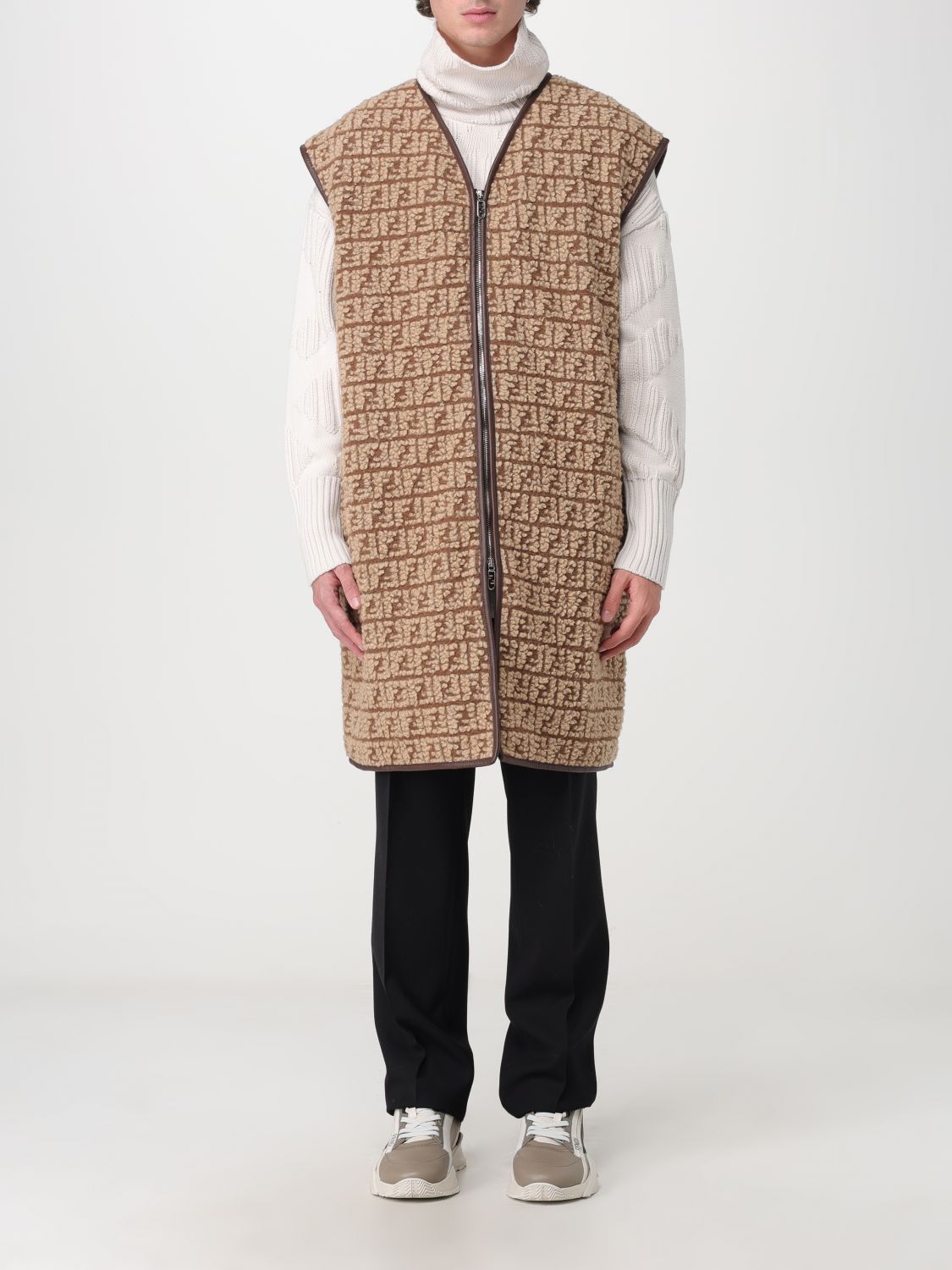 Fendi 브라운 테디 조끼