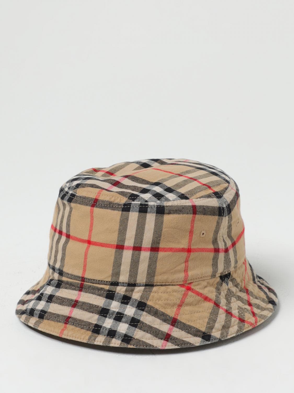 Burberry 모자 in 코튼 위드 빈티지 체크 패턴