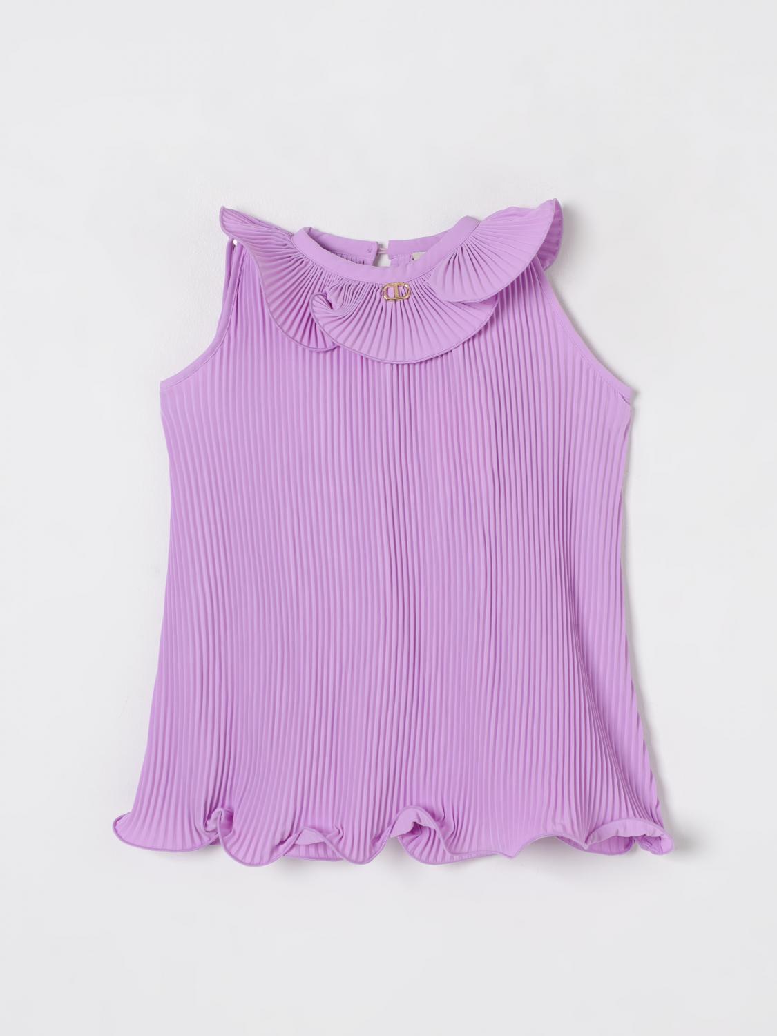 Little Girls 탑 Twinset