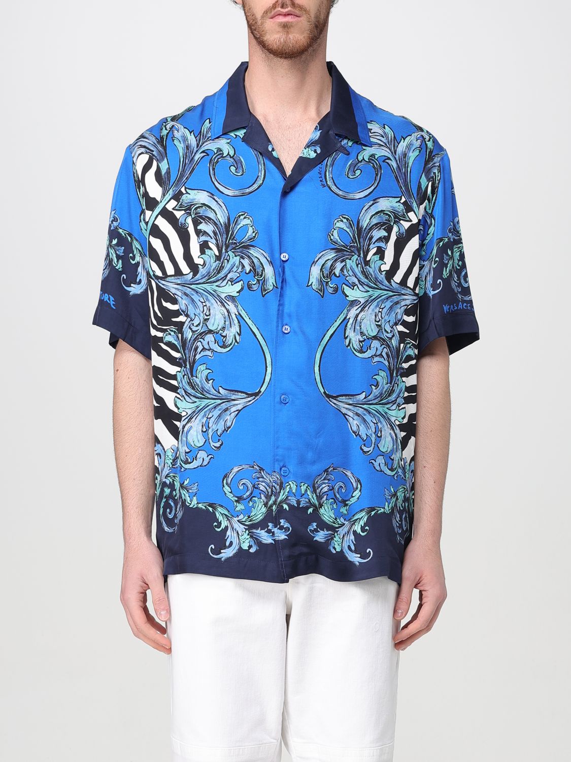 Mens 셔츠 Versace 진 꾸뛰르