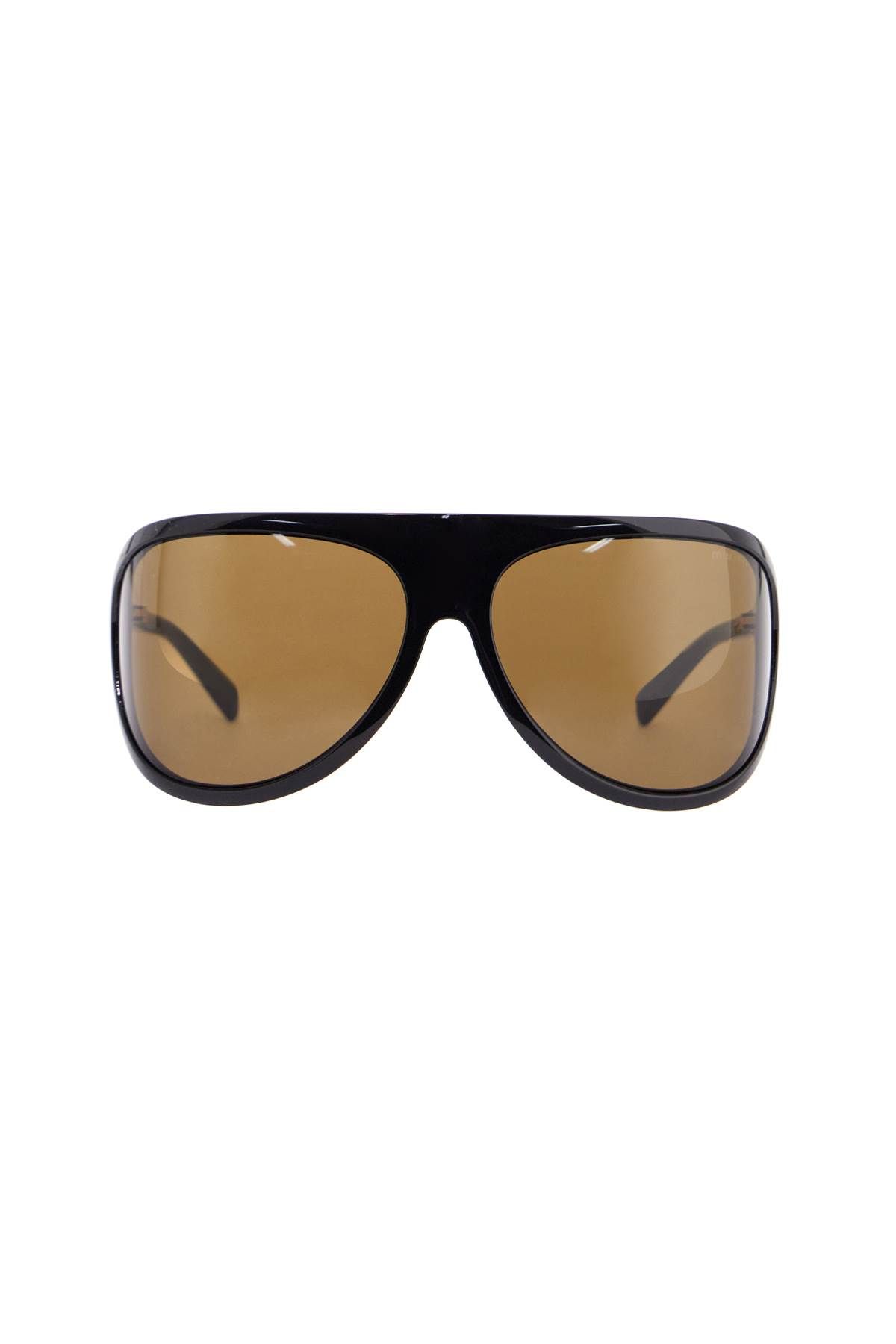 MIU MIU 블랙 선글라스 위드 브라운 Lenses  Residenza 725