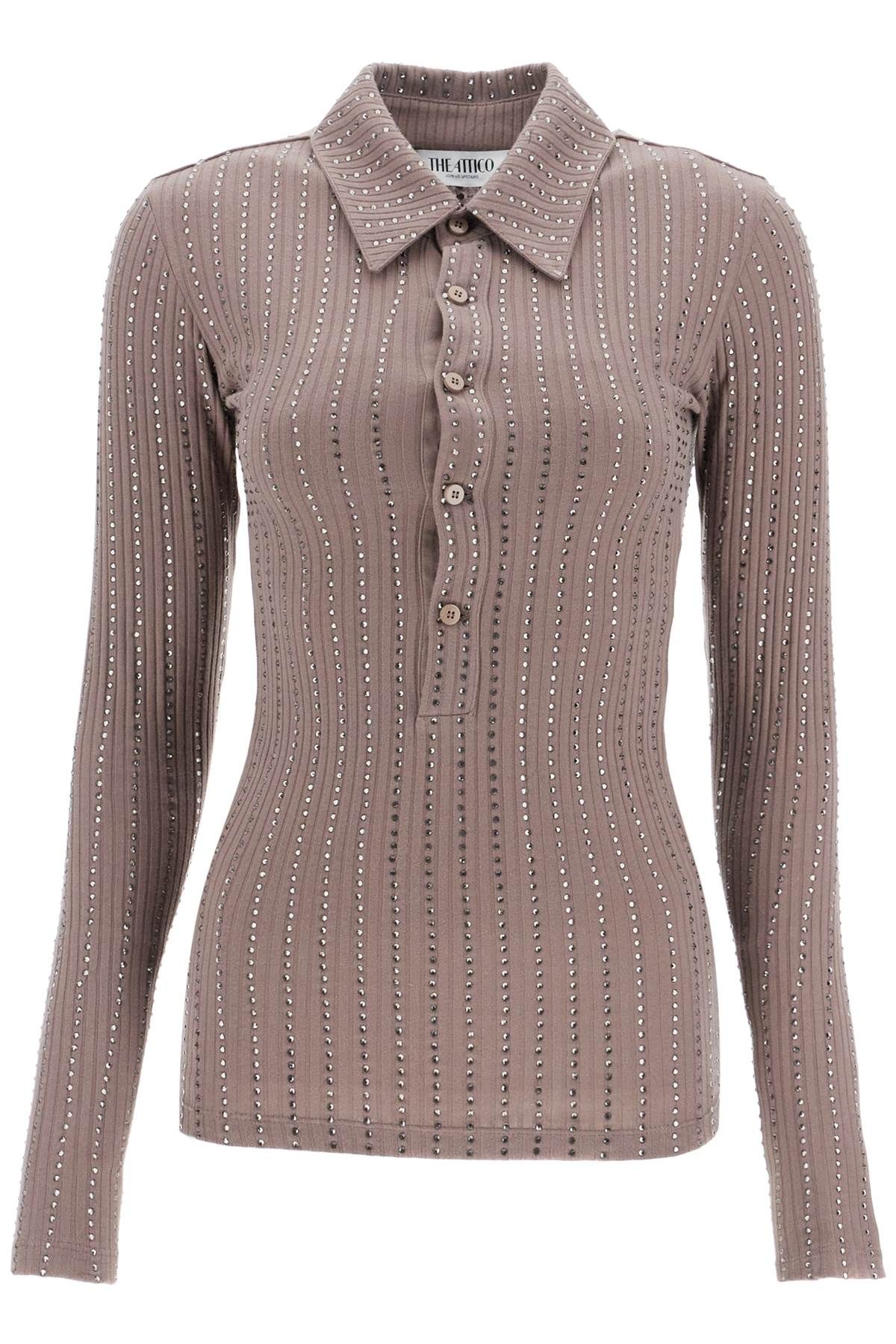 Elegant 롱 슬리브 Womens 티셔츠 패딩 Mud  Residenza 725