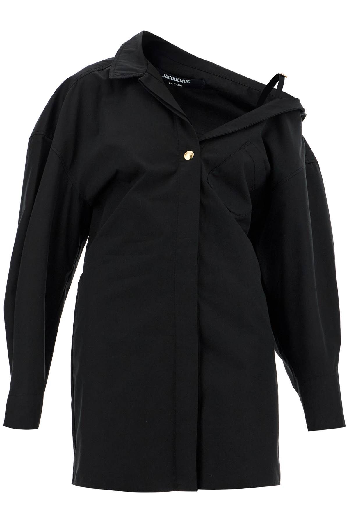 la 미니 robe chemise 셔츠 드레스