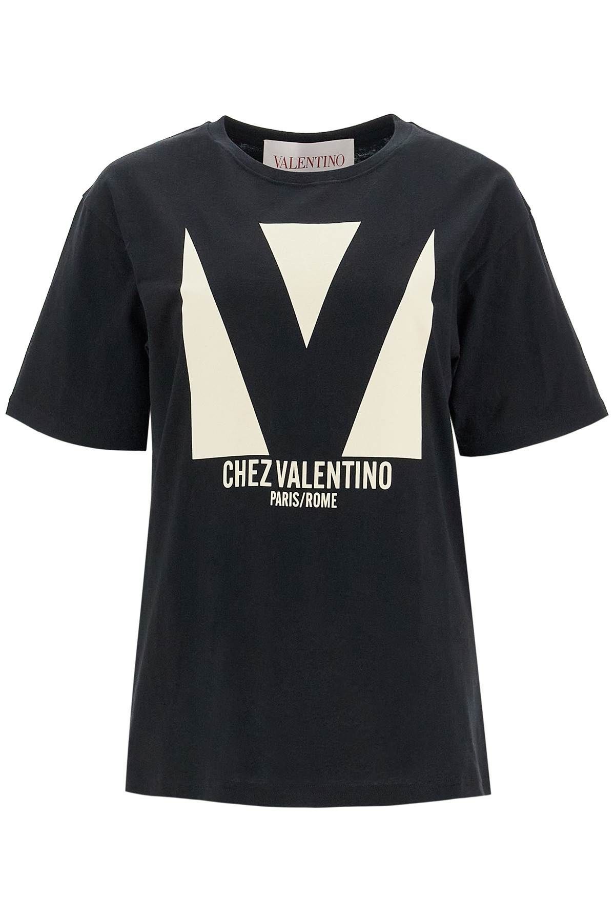 chez valentino 프린트 t