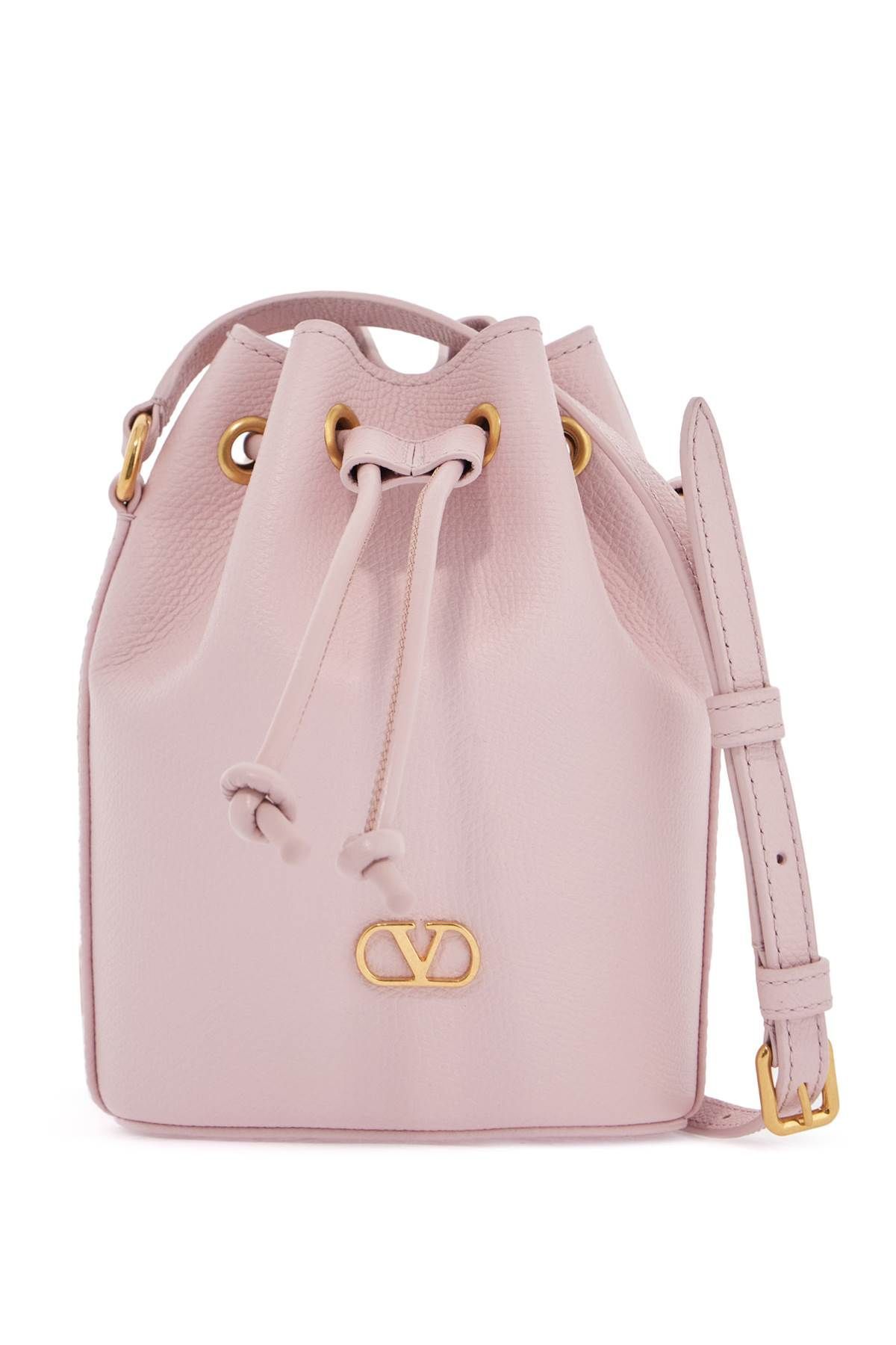 핸드백 a sacchetto 미니 in pelle rosa quarzo con tracolla regolabile