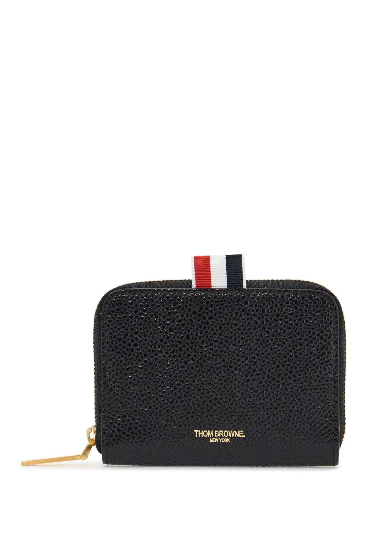 portafoglio 슬림 con zip circonferenziale nero