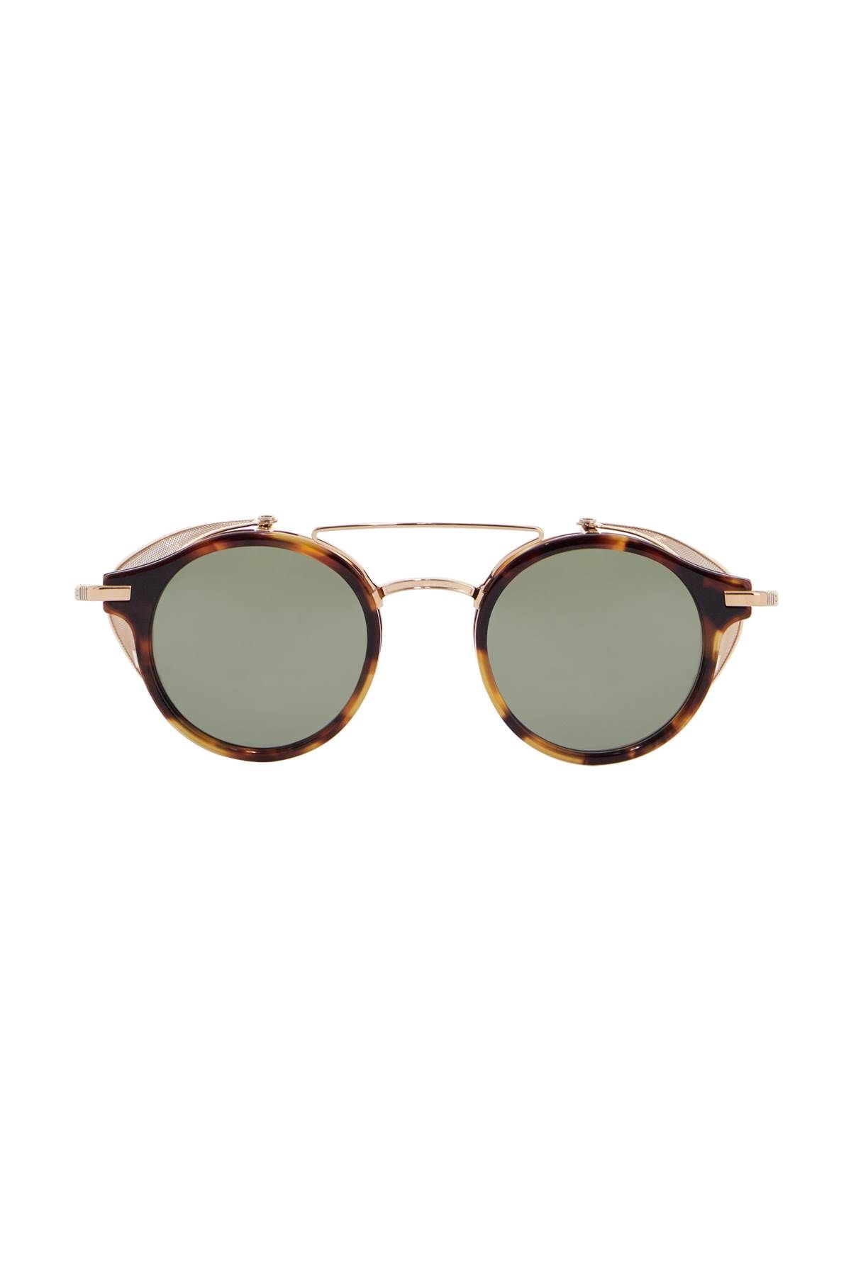 라운드 선글라스 titanium acetate tortoiseshell 그린 lenses