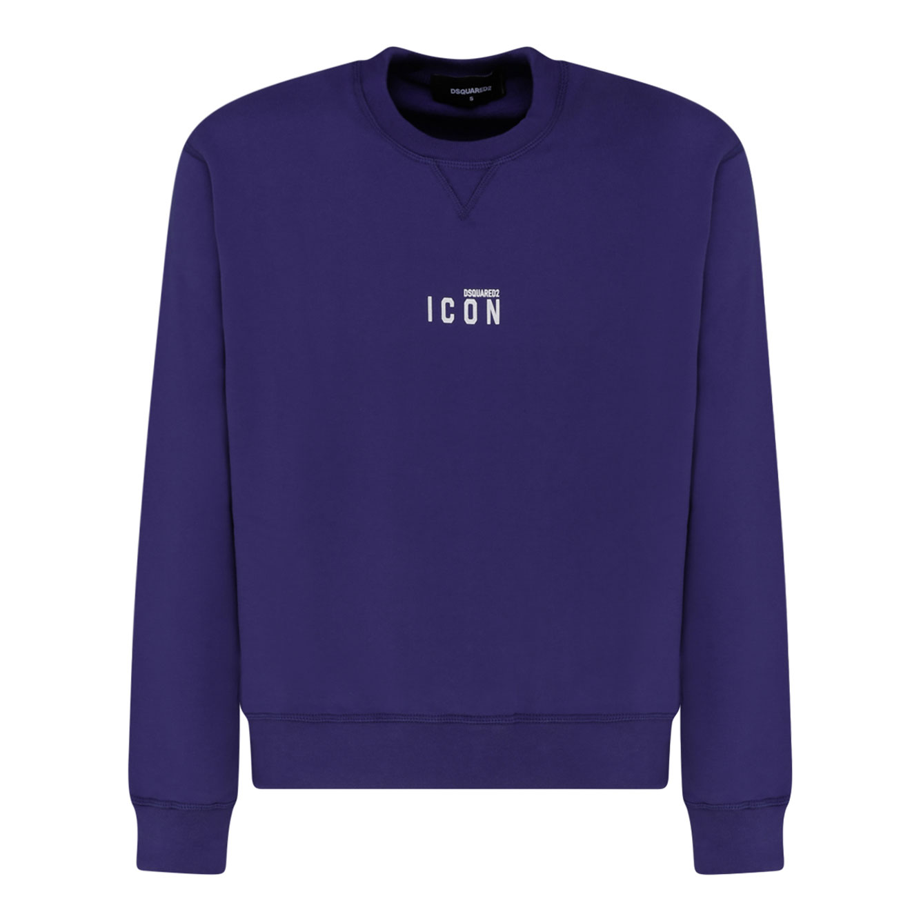 DSQUARED2 ROYAL 블루 코튼 로고 프린트 스웨트 셔츠