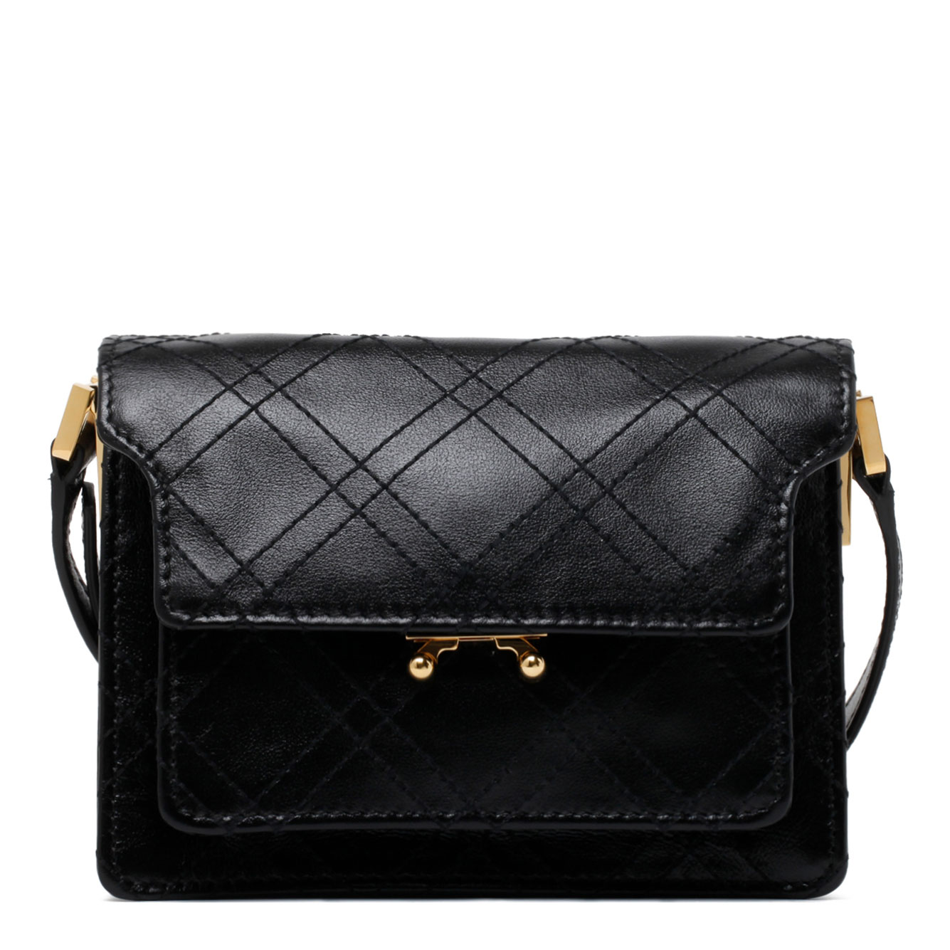 MARNI 블랙 카프 레더 TRUCK 숄더 백 MODEL SBMP0075L3P527200N99