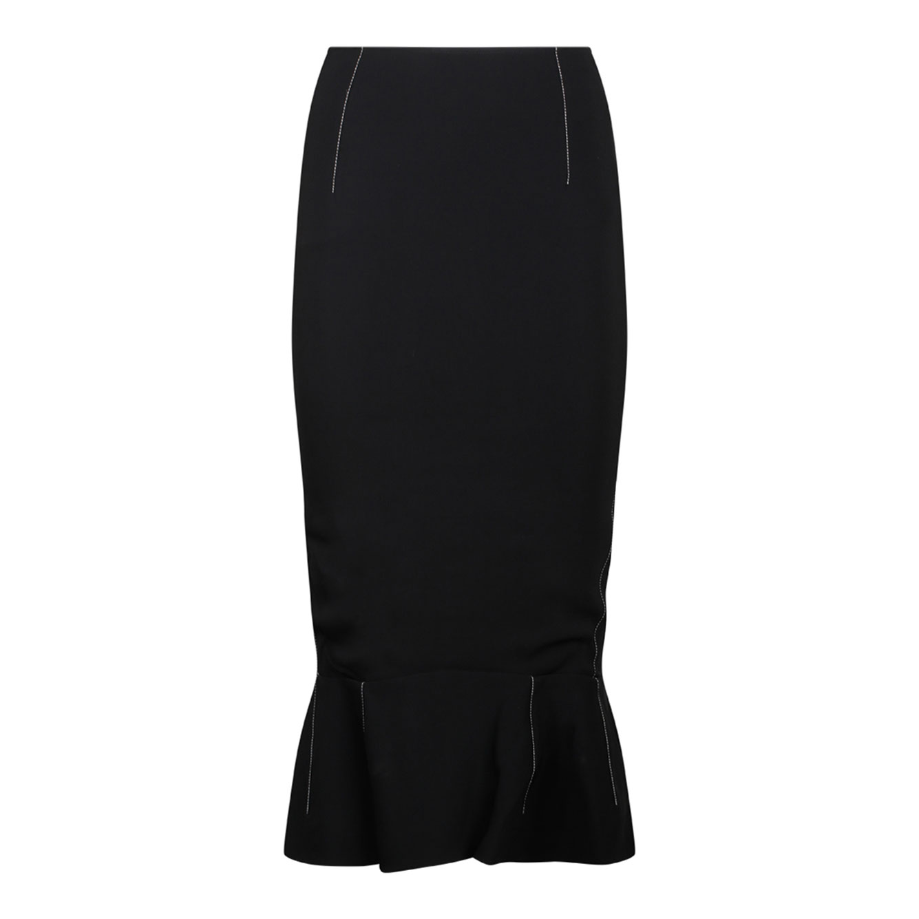 블랙 PEPLUM HEM 스커트