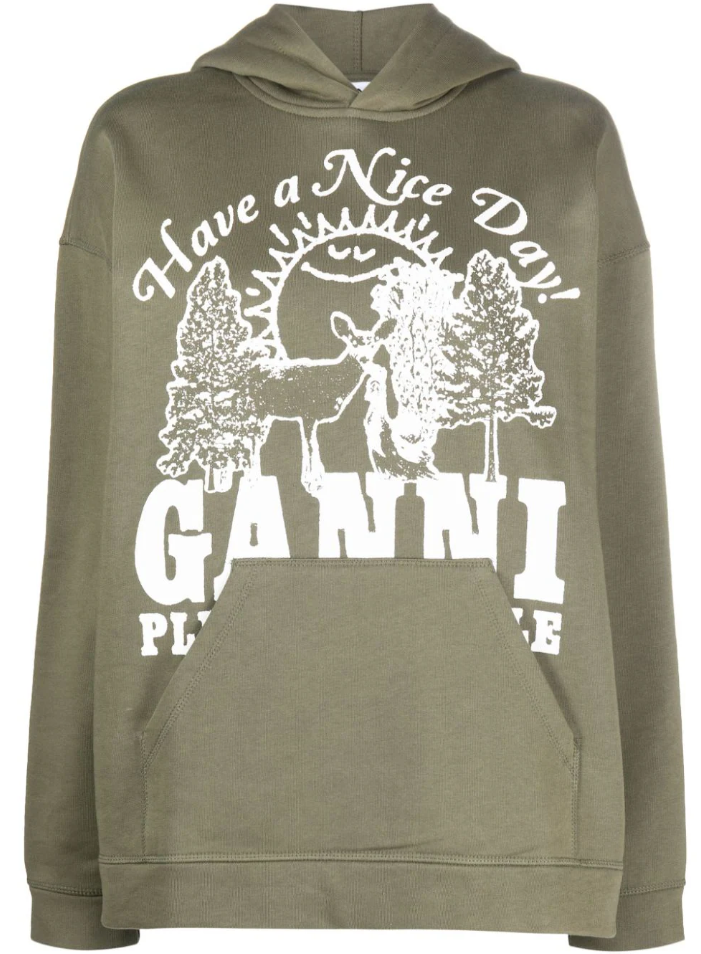 GANNI ISOLI ANIMALS 오버사이즈 후드 KALAMATA