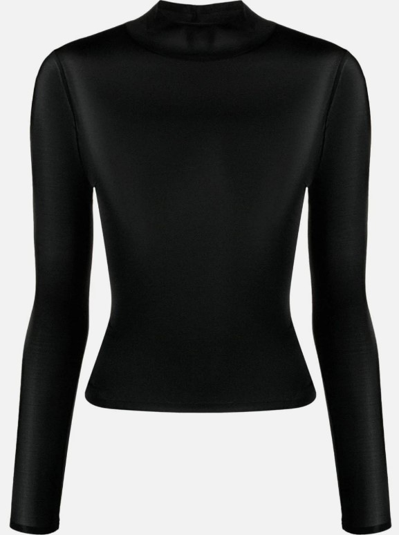 COURREGES MOCKNECK 2ND 스킨 탑 블랙