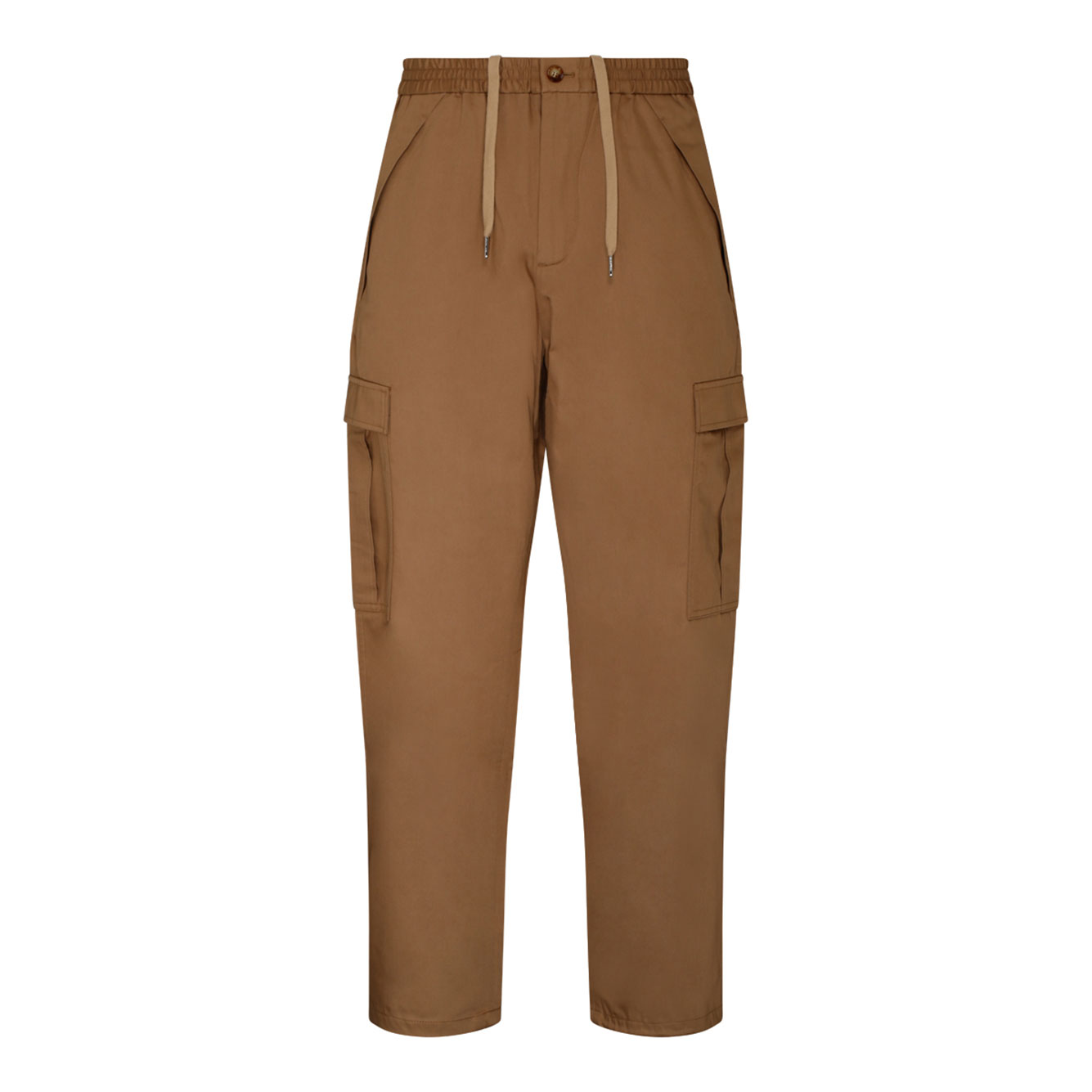 BURBERRY 카멜 브라운 코튼 카고 트라우저 