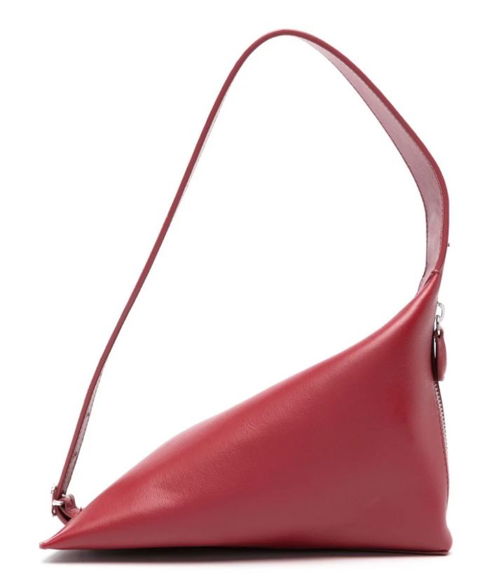 COURREGES 베이비 SHARK 레더 숄더 백 GROSEILLE FONCE