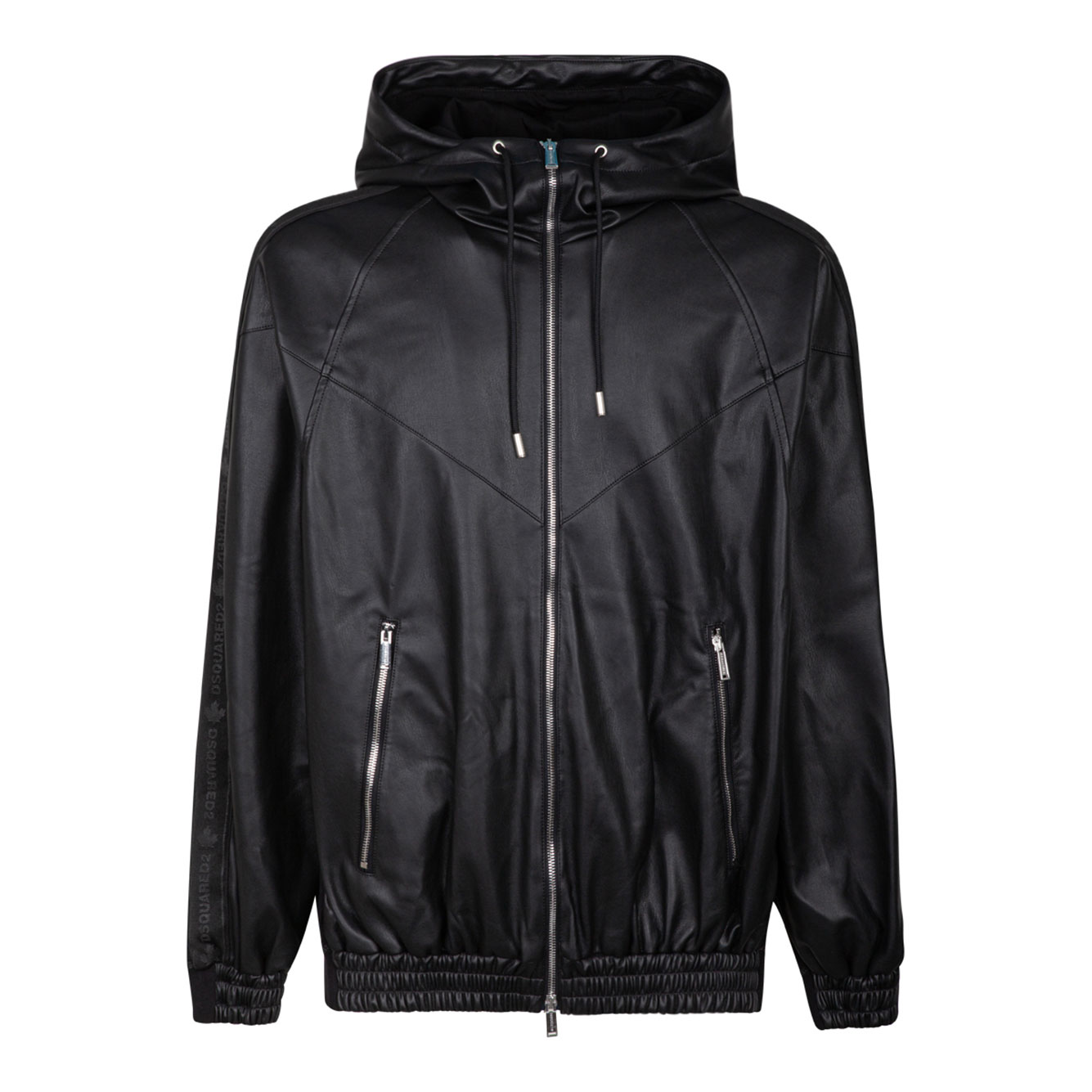 DSQUARED2 블랙 하이브리드 SWAG 트랙 자켓