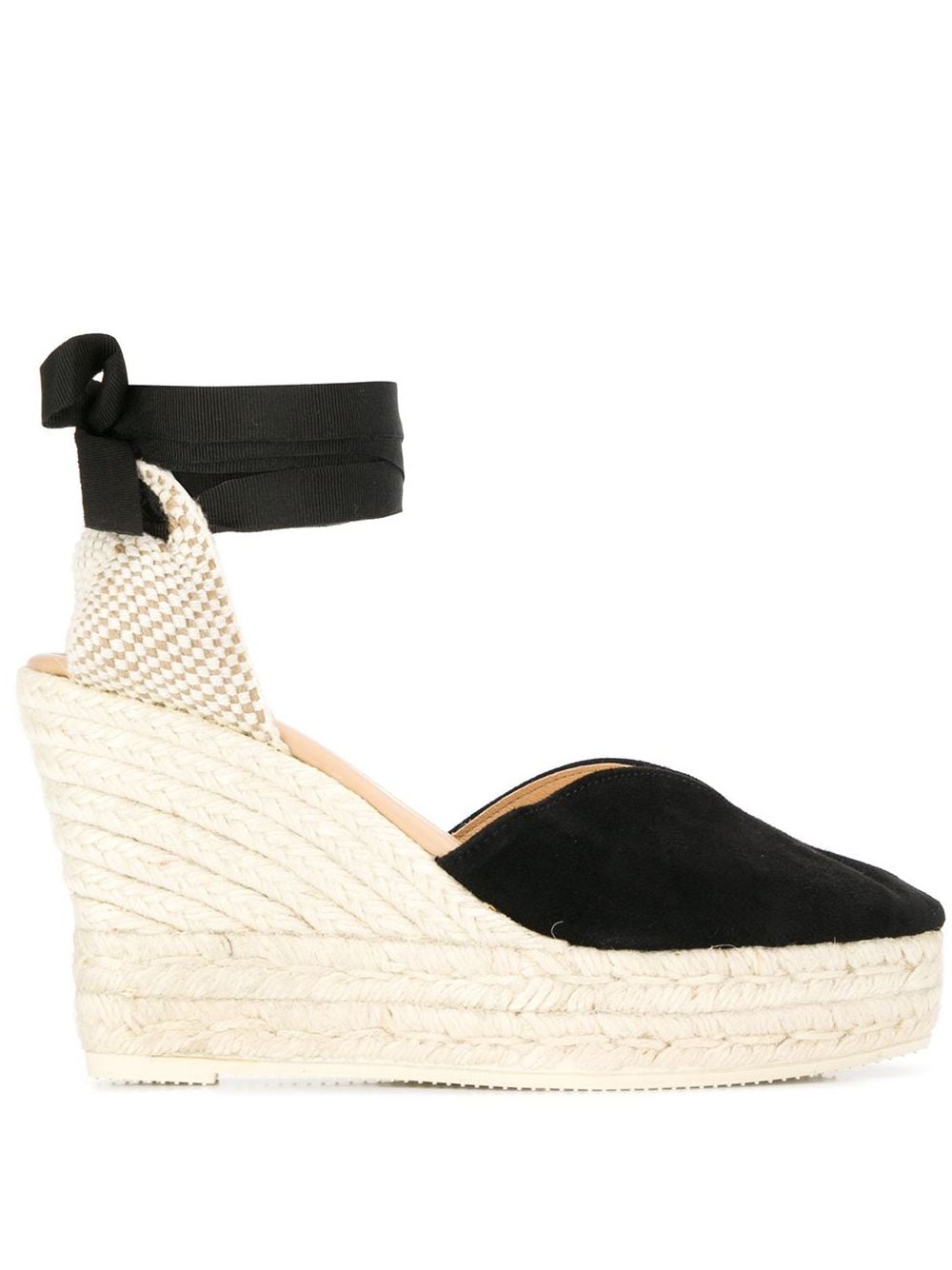 K10WHBLACK HAMPTONS 스웨이드 HEARTSHAPED 웨지 에스파드류