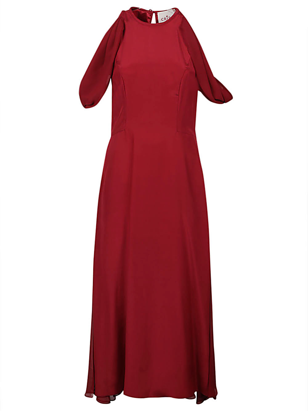 VOLPEDOMIDIDRESSRUBYRED 실크 미디 드레스