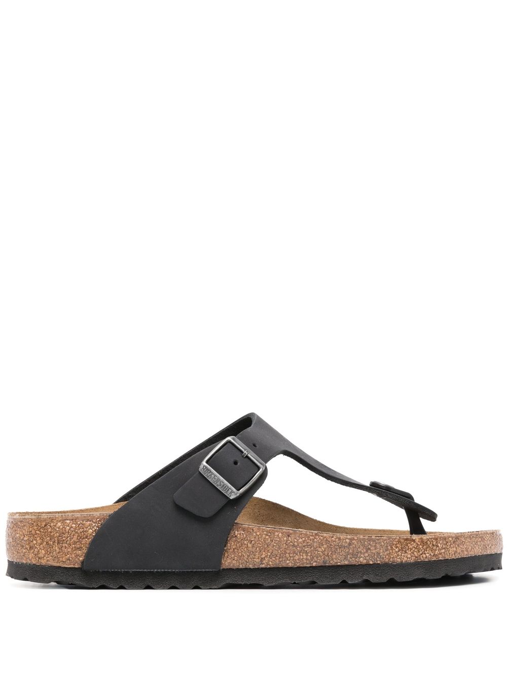 845251BLACK GIZEH OILED 레더 샌들