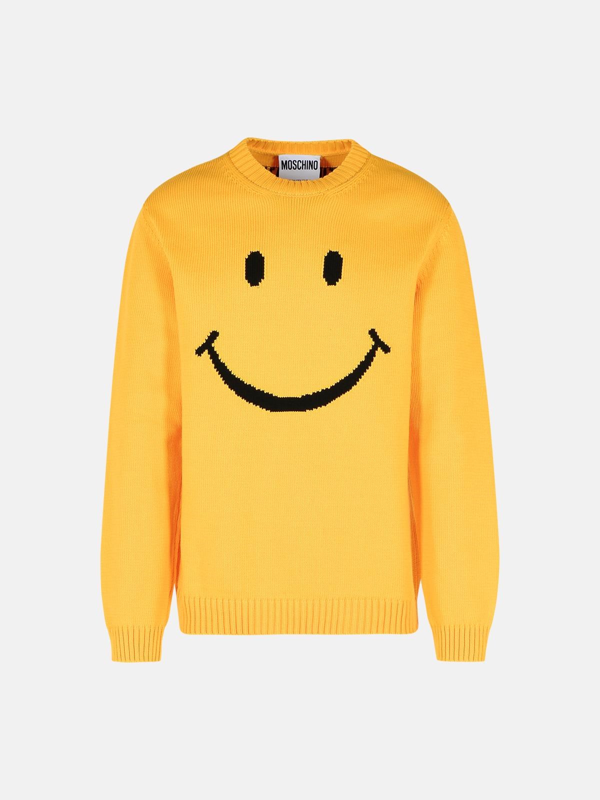 SMILE 옐로 코튼 블렌드 스웨터