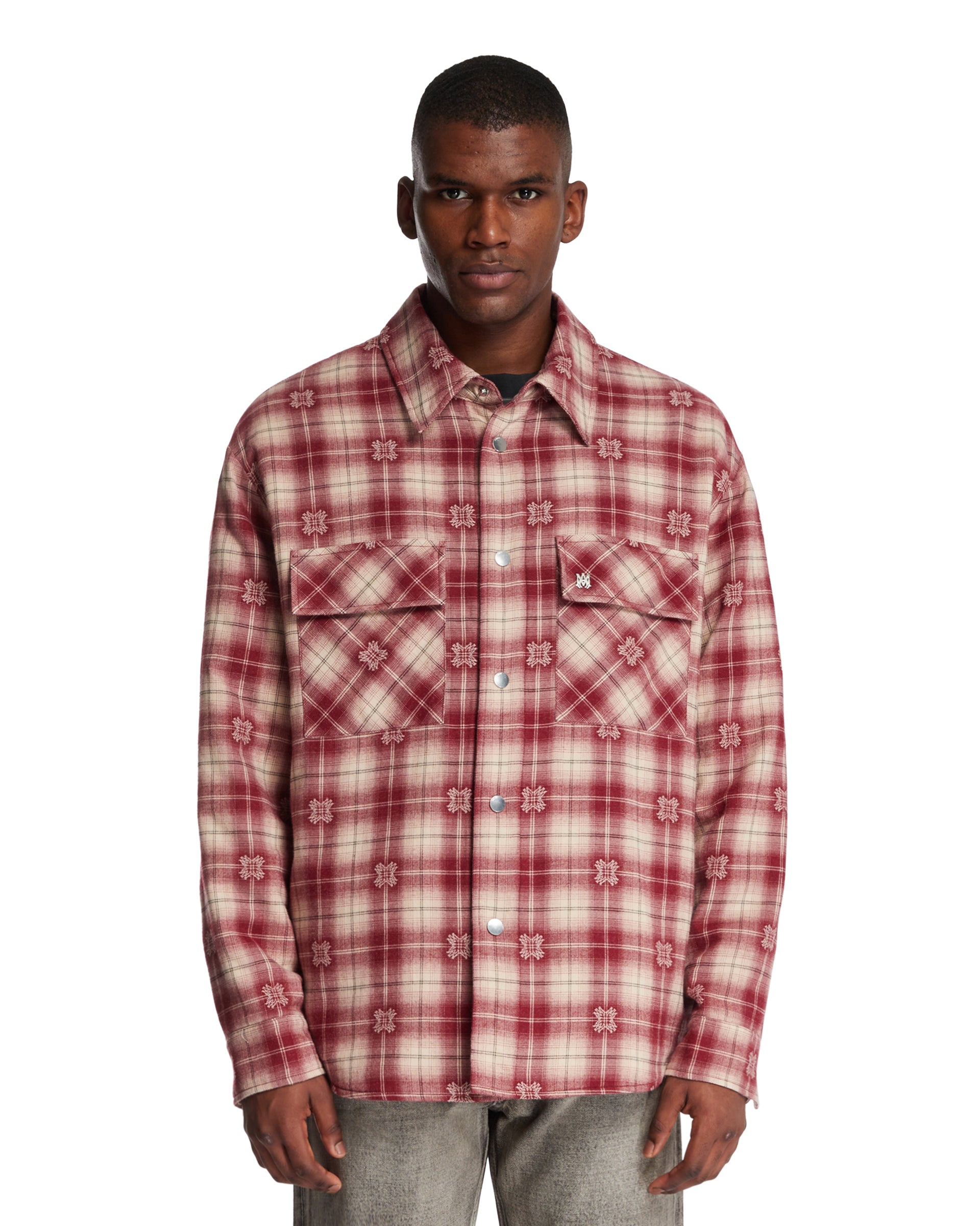 Amiri Red Quad 오버셔츠