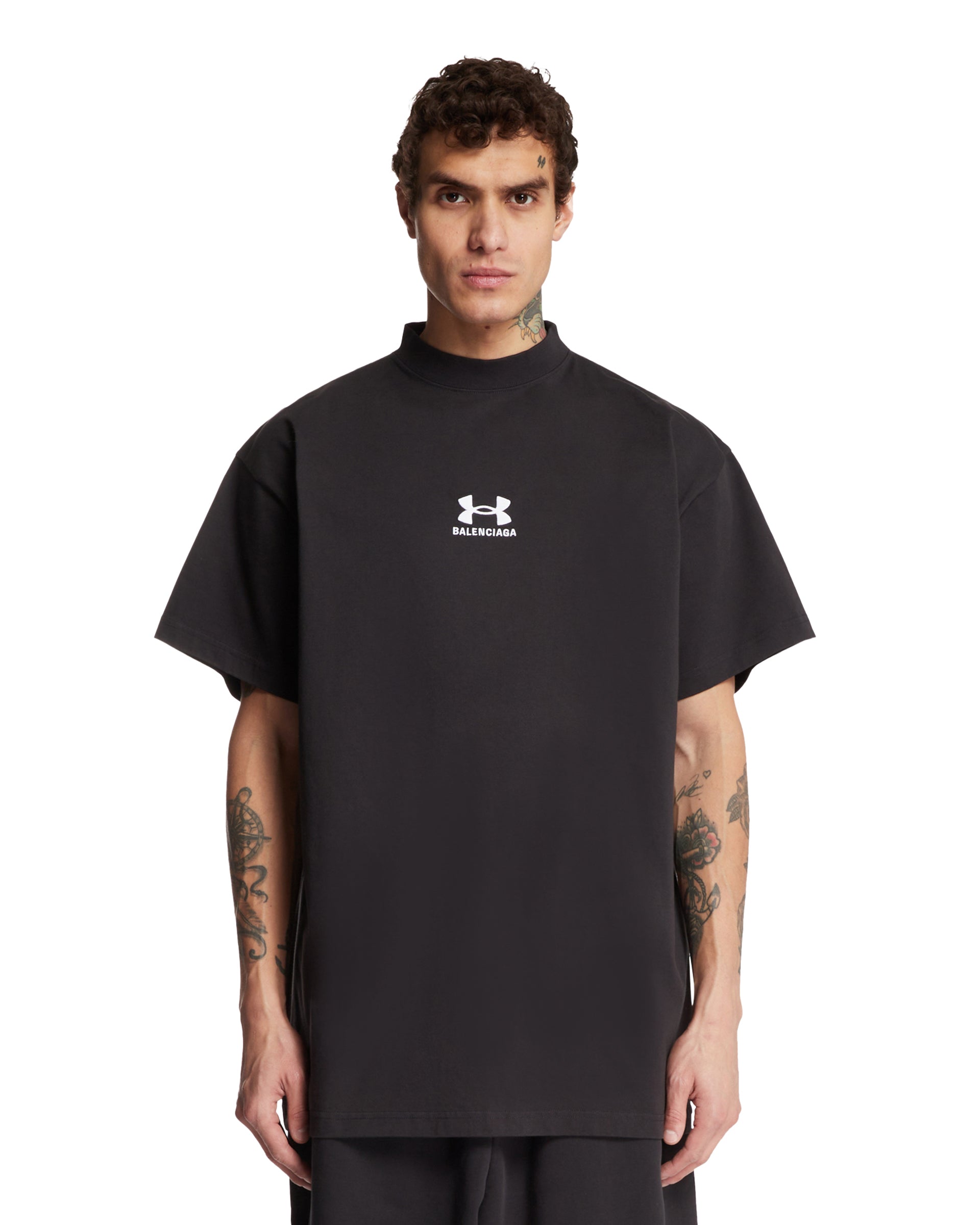 블랙 Under Armour 티셔츠
