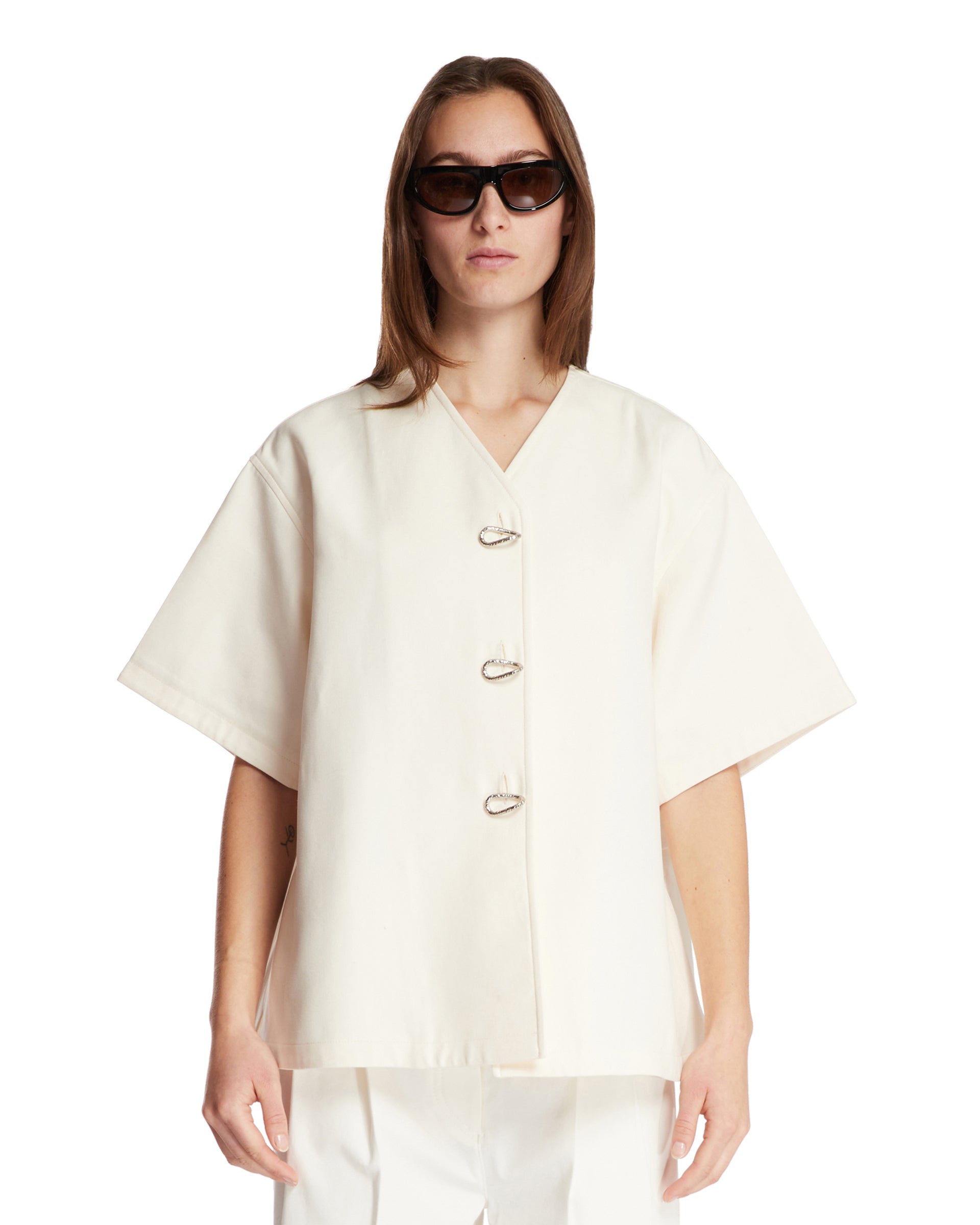 화이트 ShortSleeve 자켓