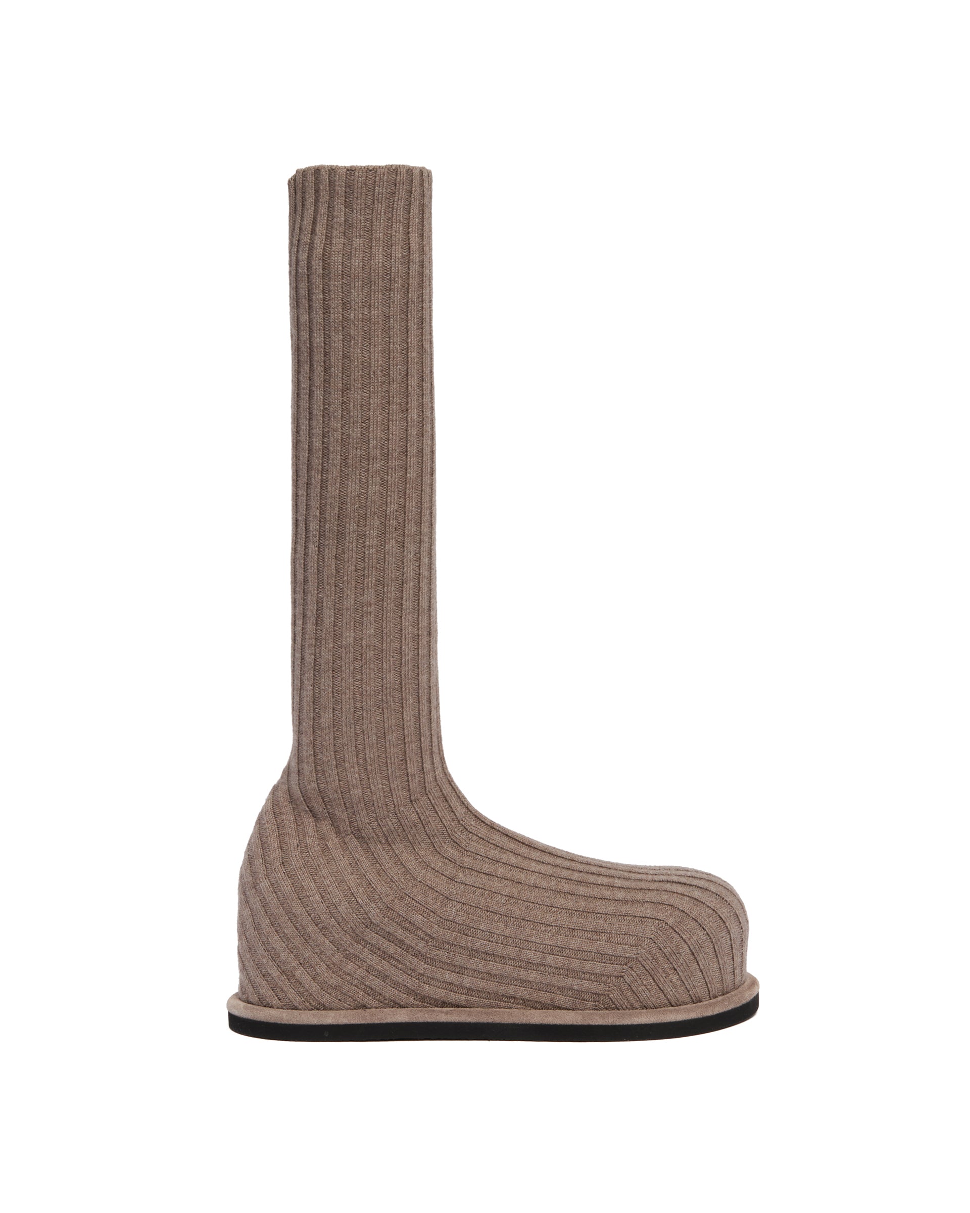 베이지 Veneda 스트레치 Flatform 부츠