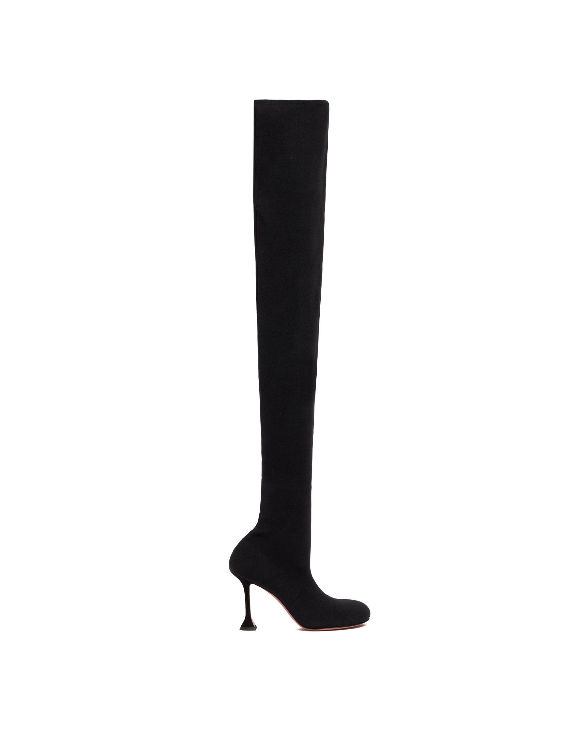 블랙 Veneda ThighHigh 스트레치 부츠