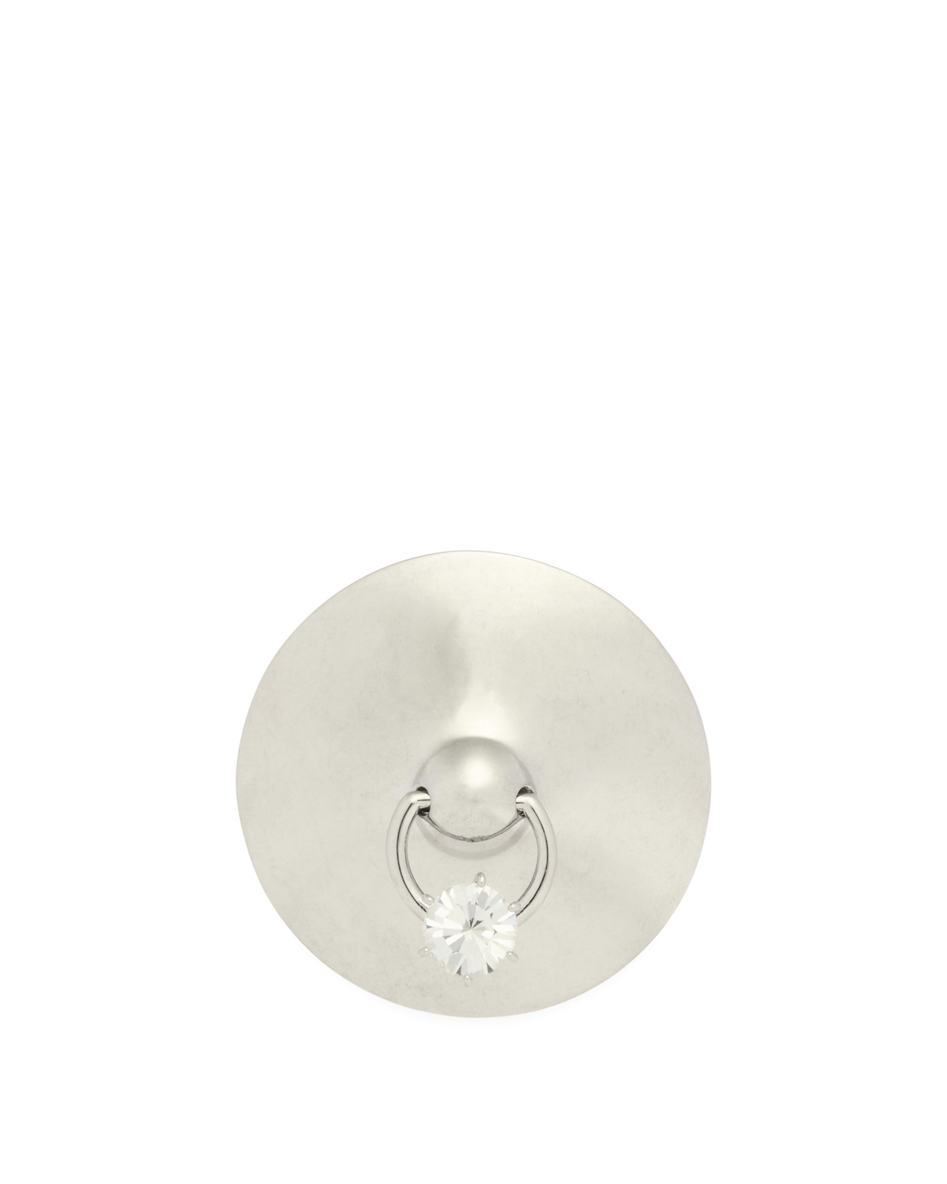 실버 Nipple 브로치 위드 스톤