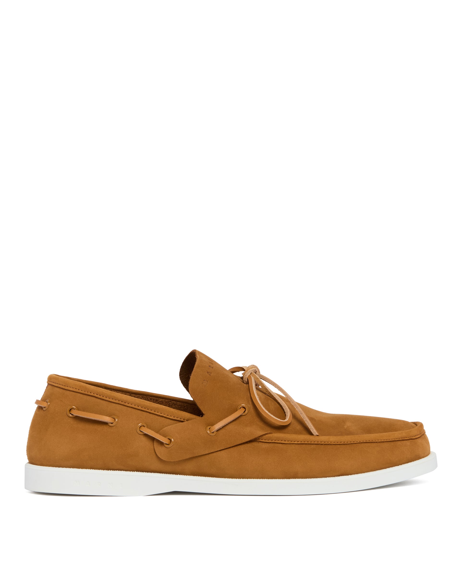 브라운 Nubuck Boat 로퍼
