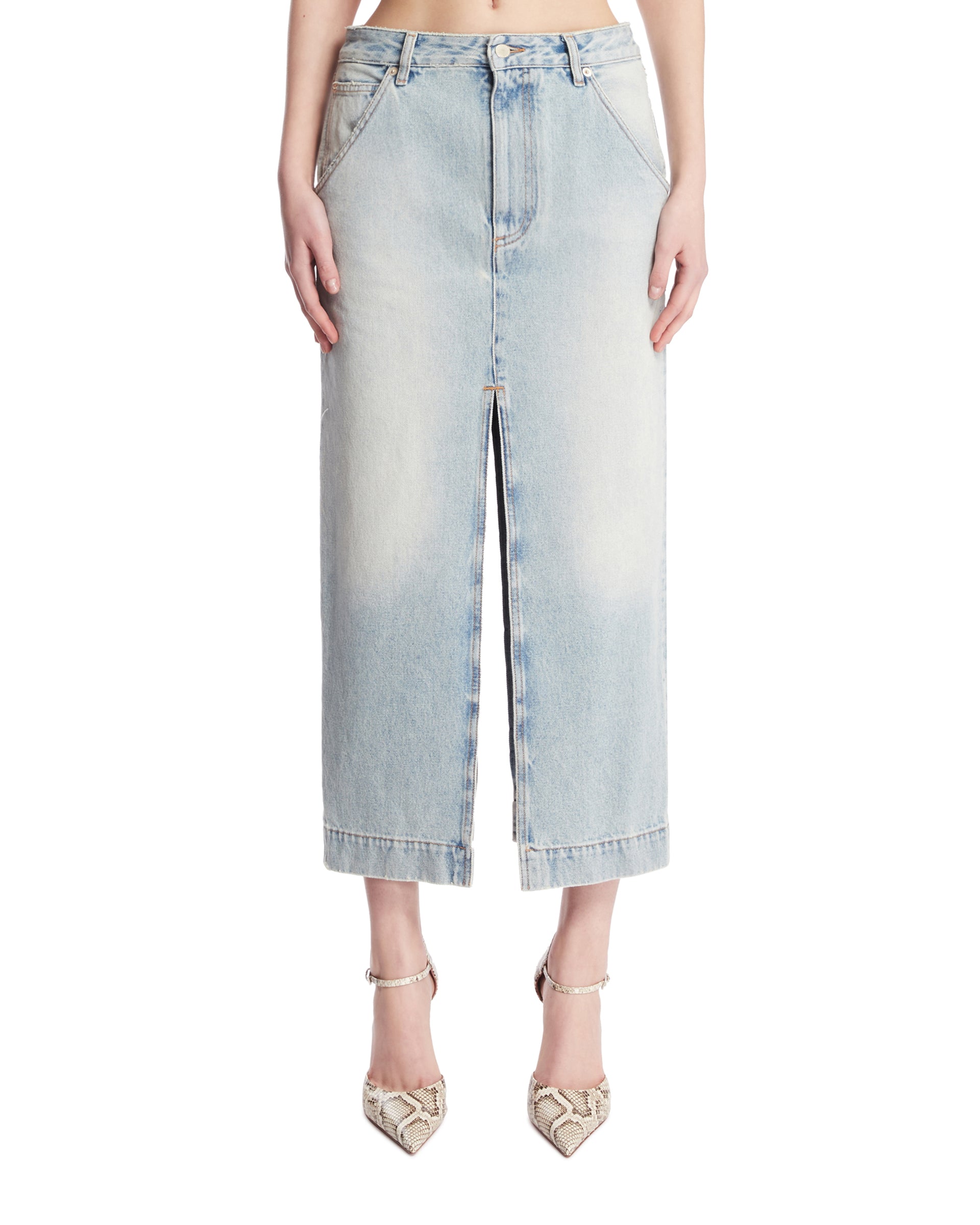 블루 Erika 데님 스커트