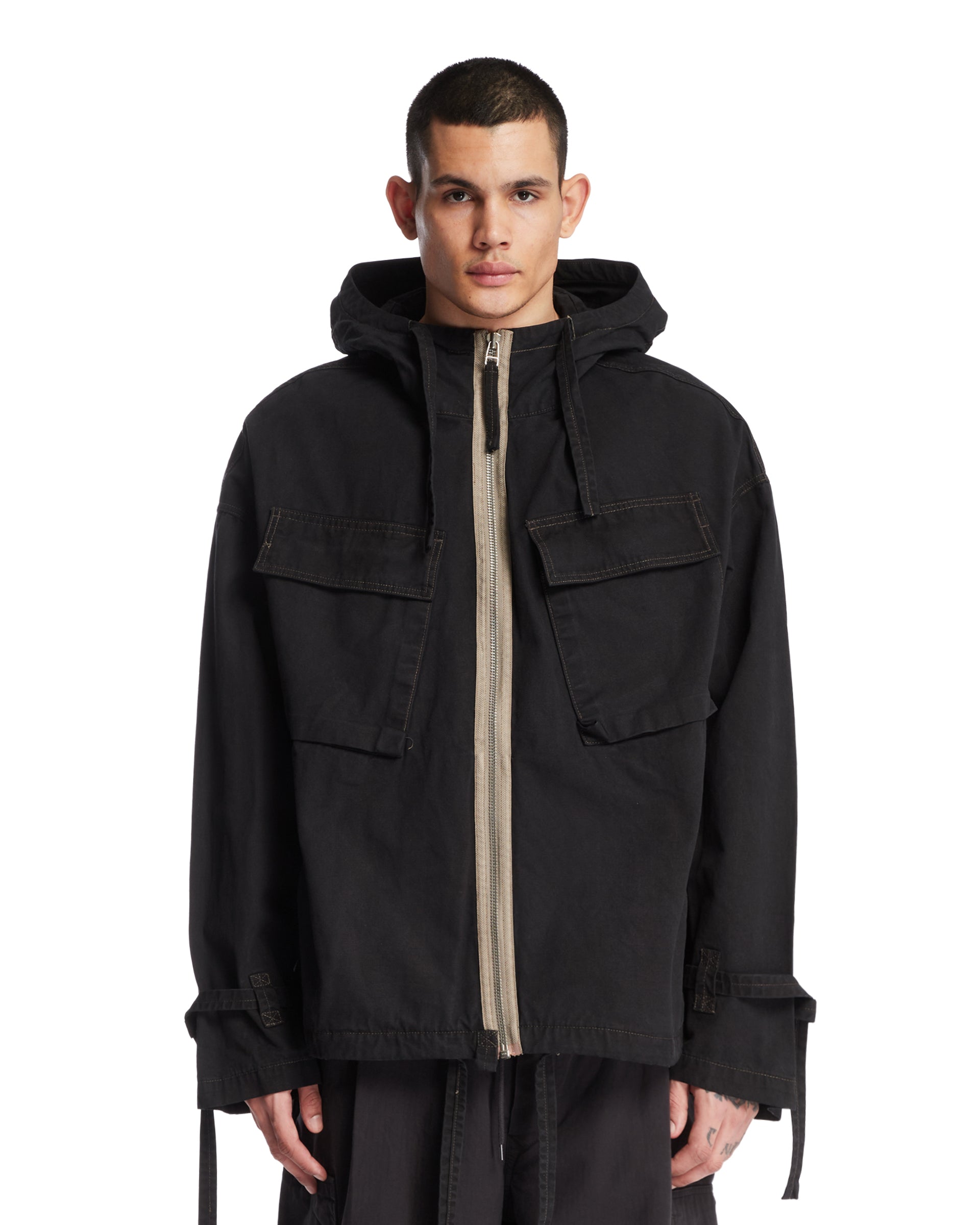블랙 Okayama Smock 오버사이즈 자켓