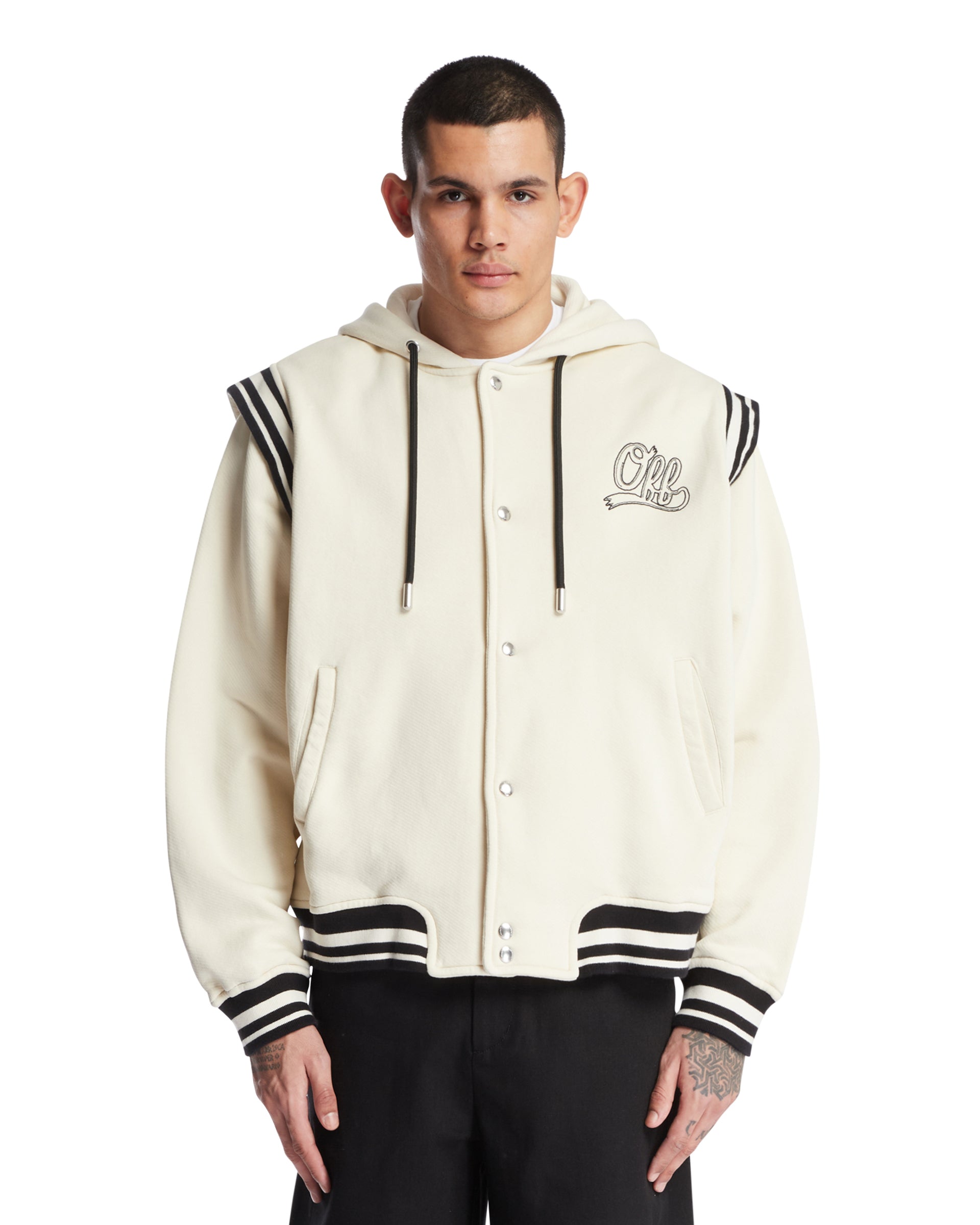 화이트 Varsity 스웨트 셔츠