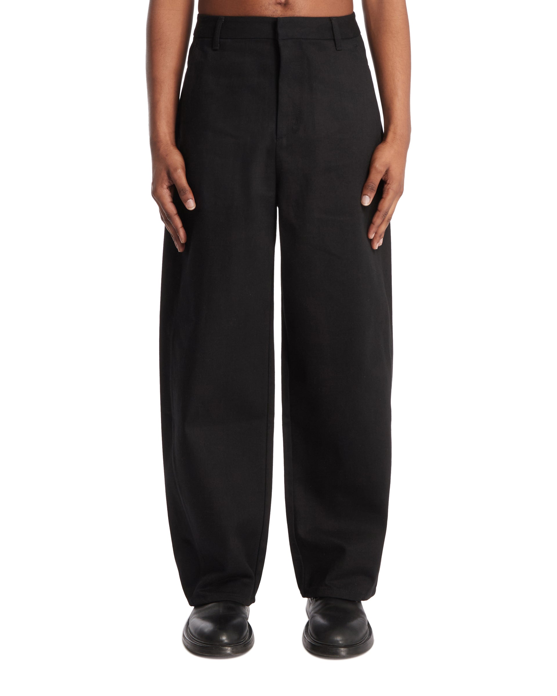블랙 Curved Seam 팬츠