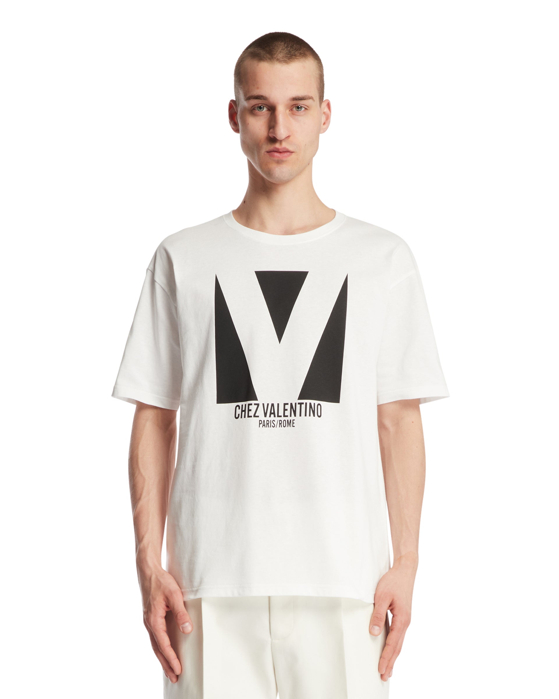 화이트 Chez Valentino 티셔츠