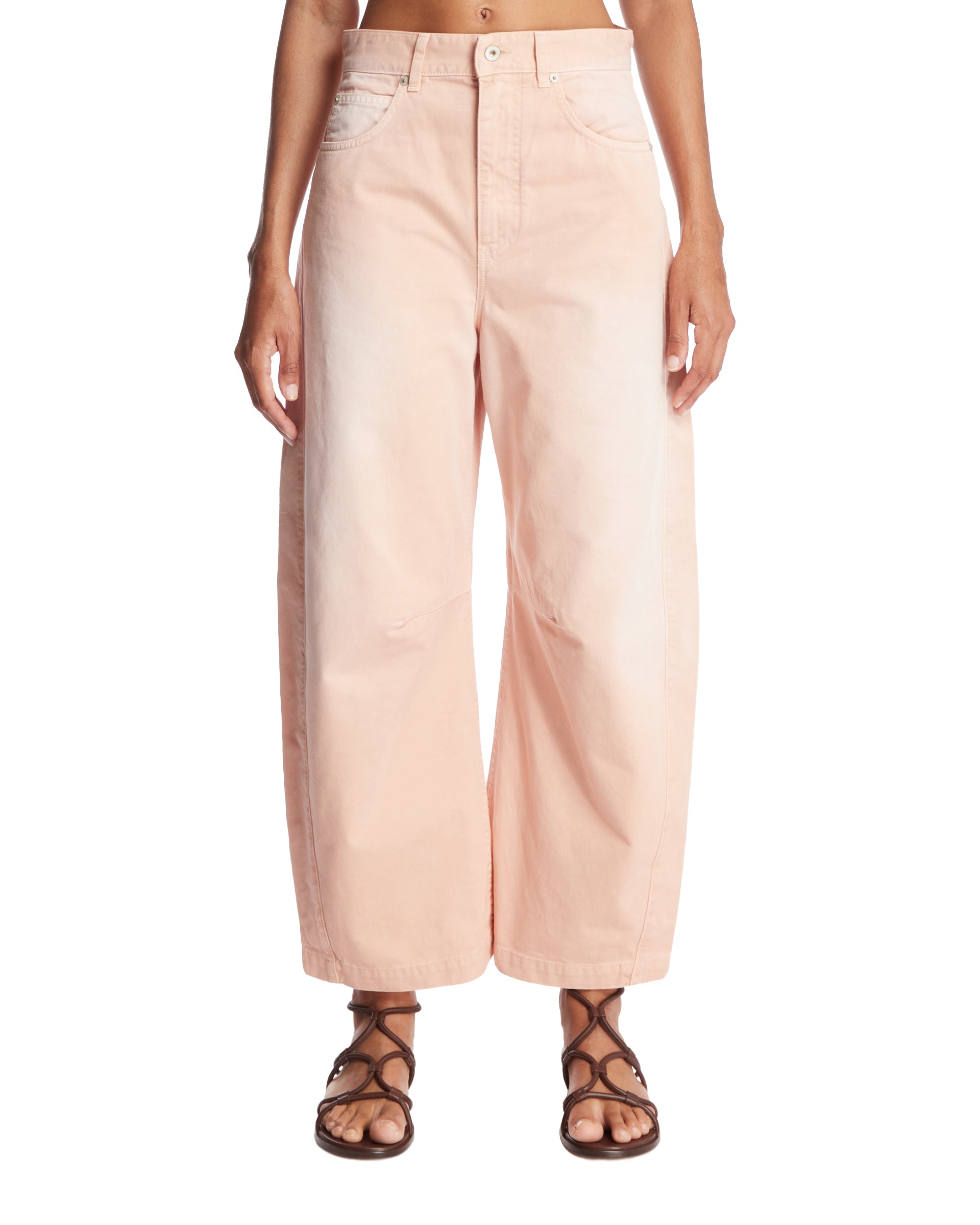 LOEWE Paulas Ibiza 핑크 Barrel 팬츠