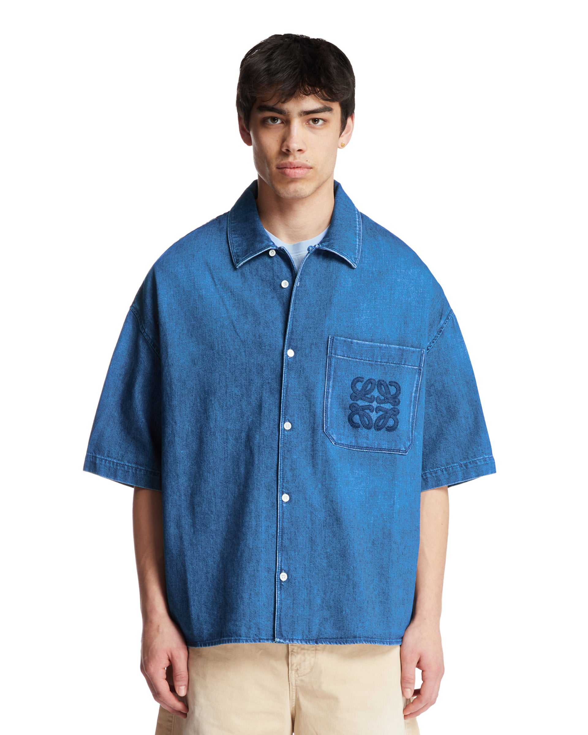 LOEWE Paulas Ibiza 데님 ShortSleeve 셔츠