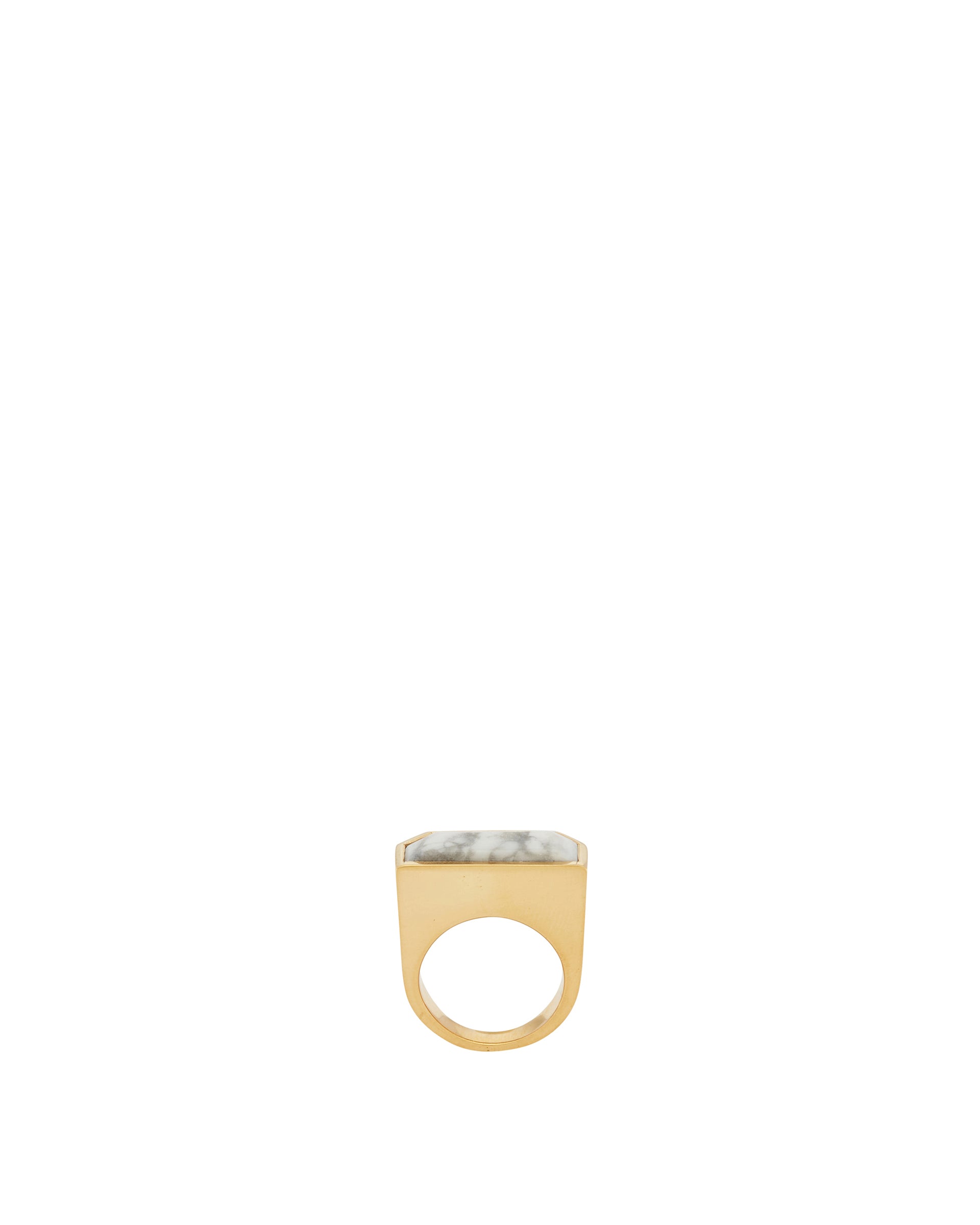 Half 컷 Howlite Signet 반지
