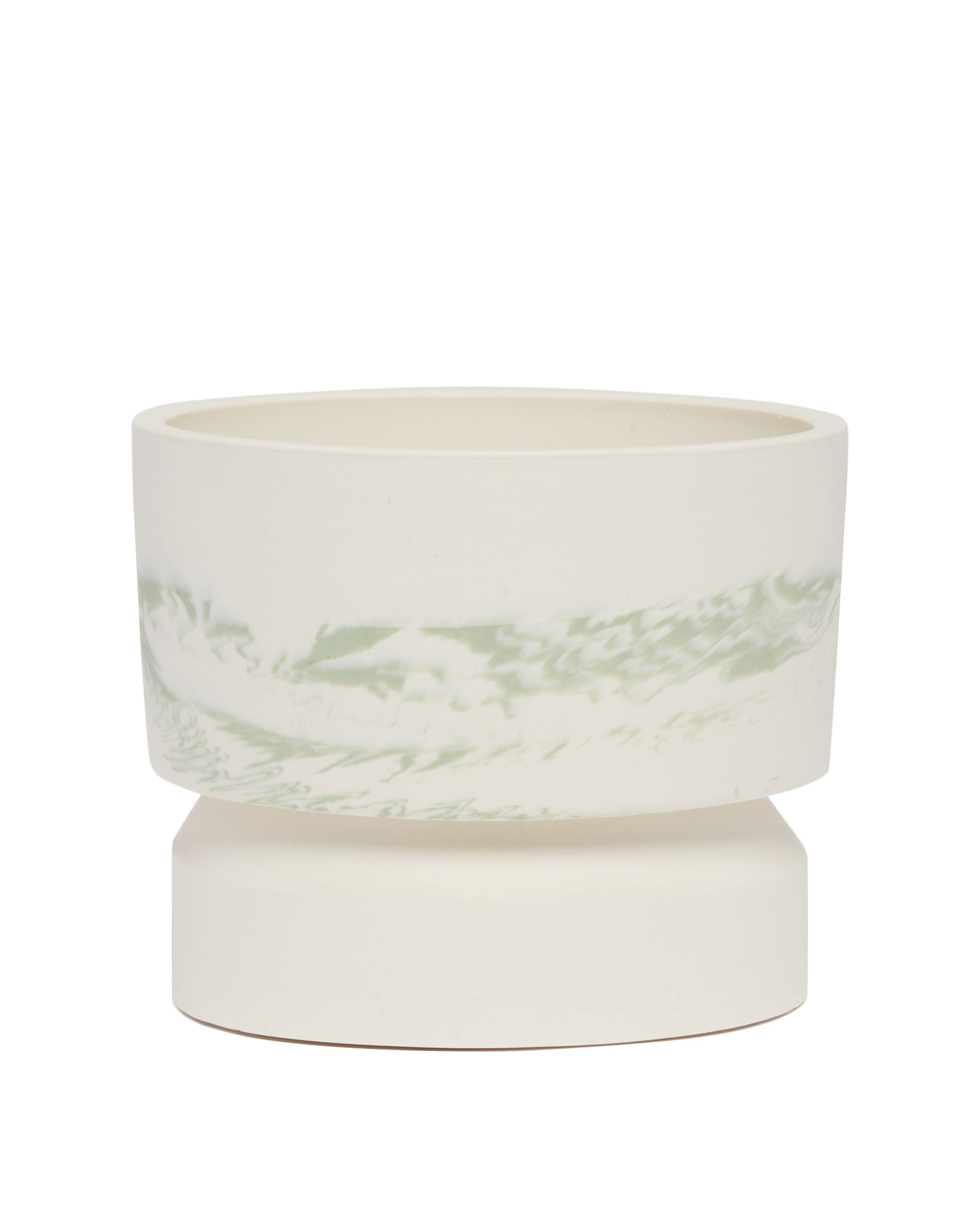 화이트 And 그린 Vase