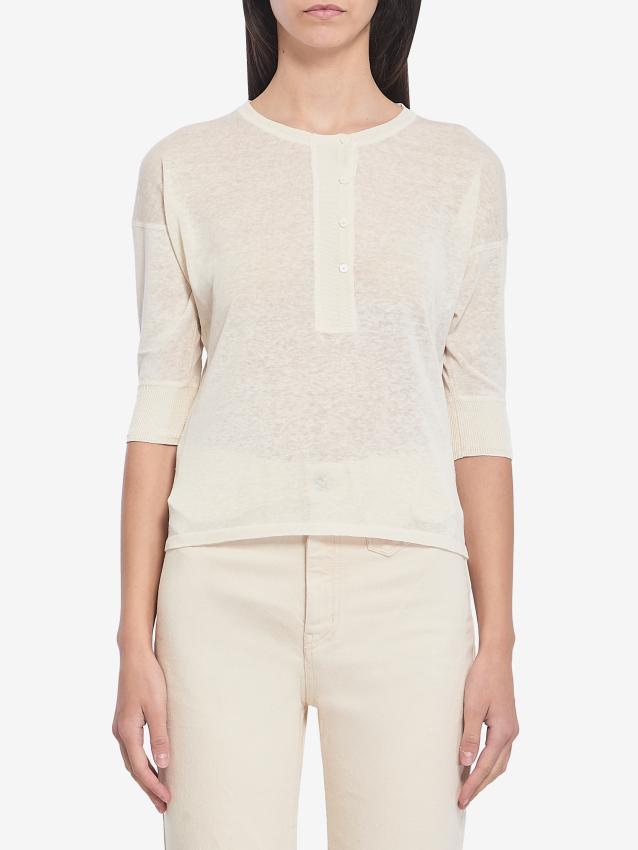 Henley 니트 탑