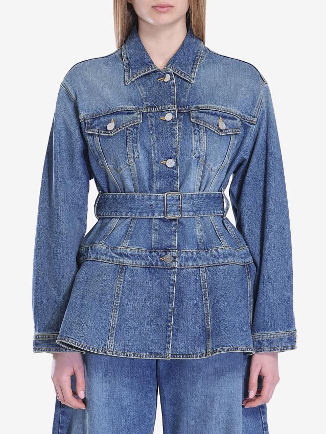 데님 자켓 위드 peplum