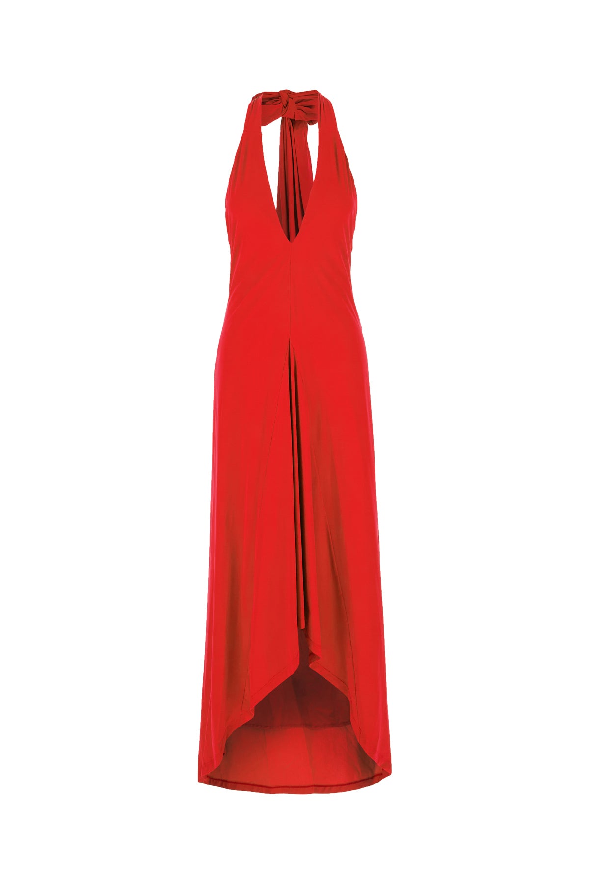 Red 스트레치 나일론 드레스