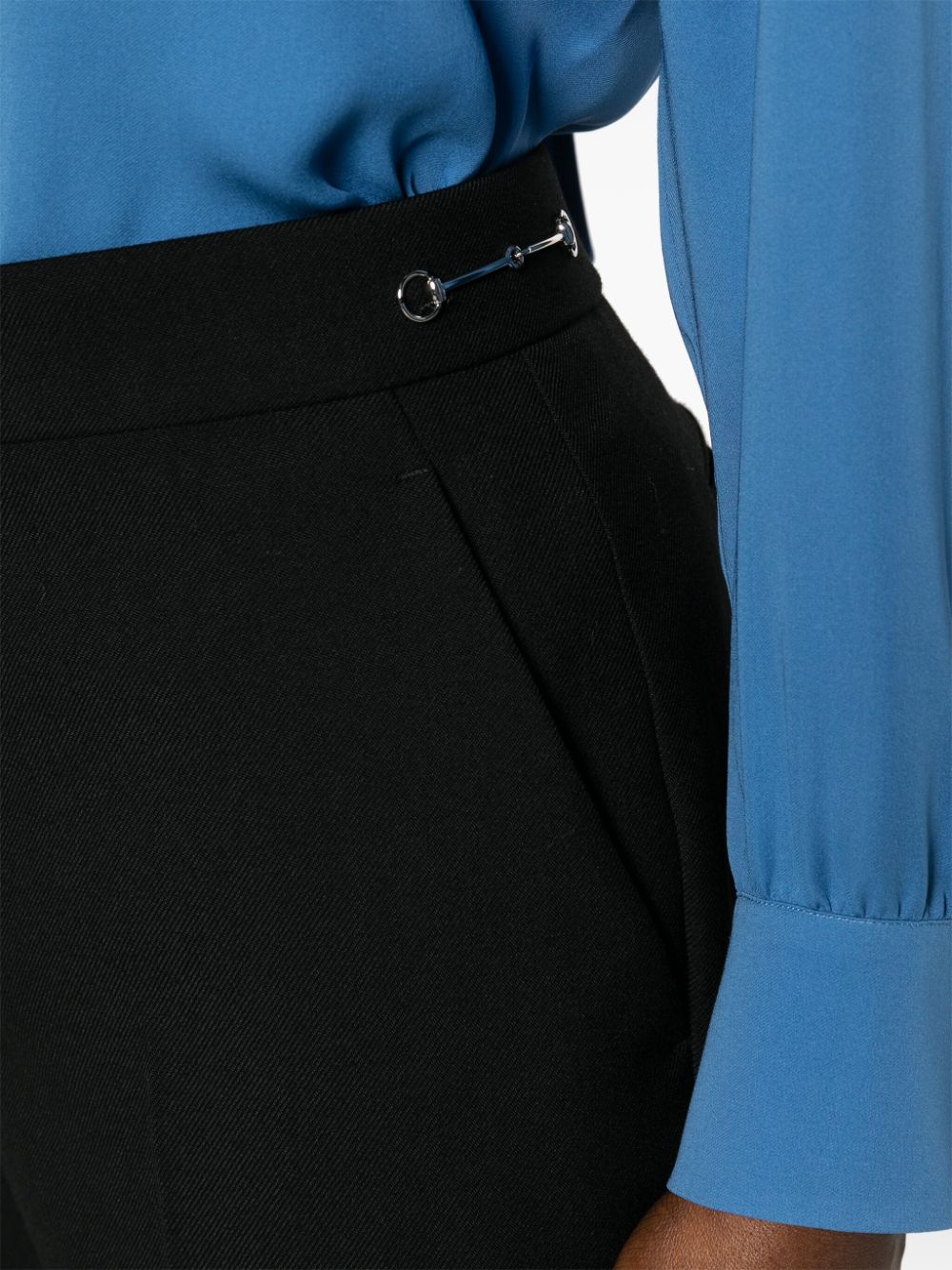 Pantaloni sartoriali in lana a vita media