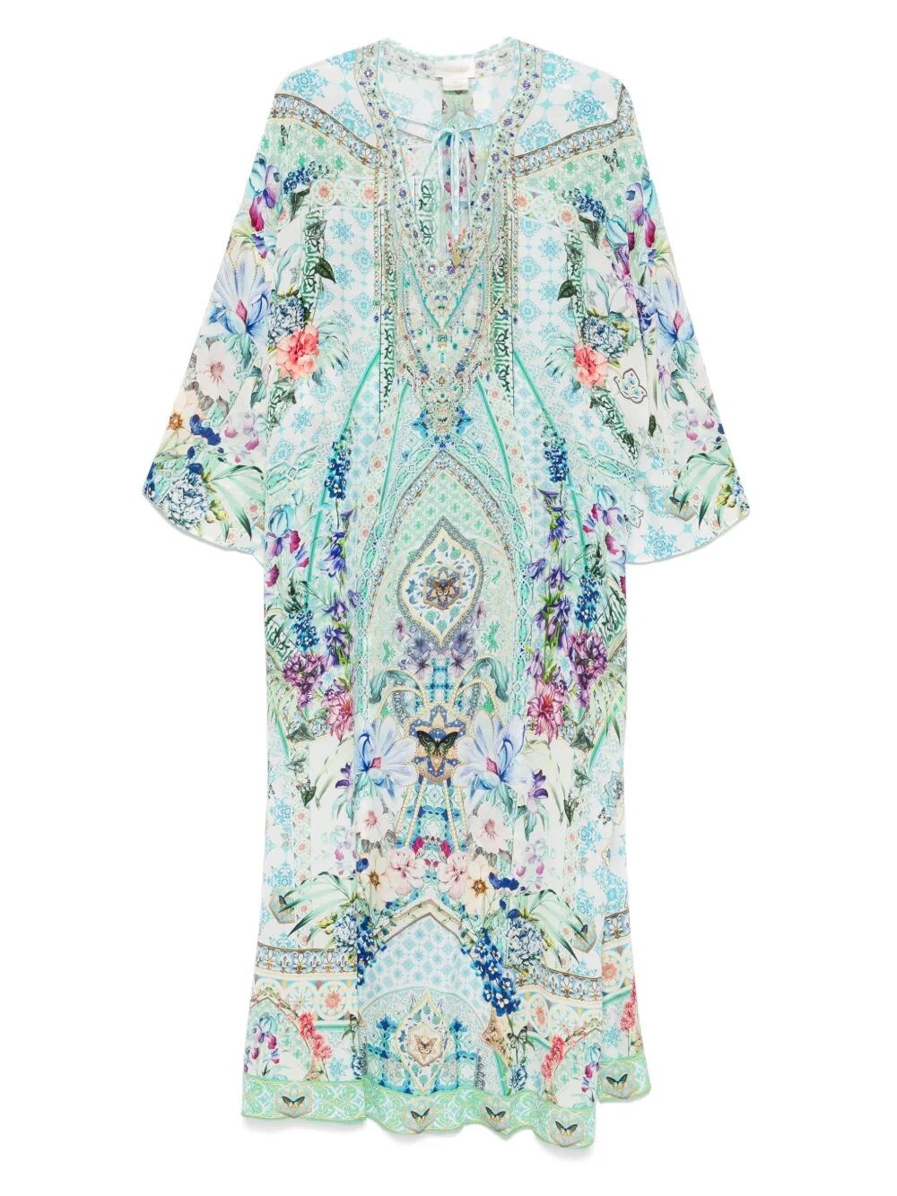 브이넥 Kaftan 위드 Ties