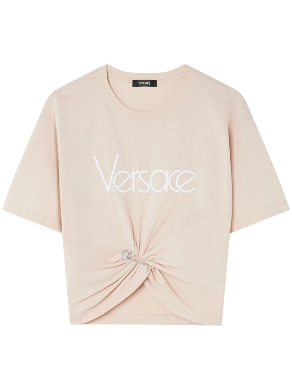 Versace 로고 자수 티셔츠