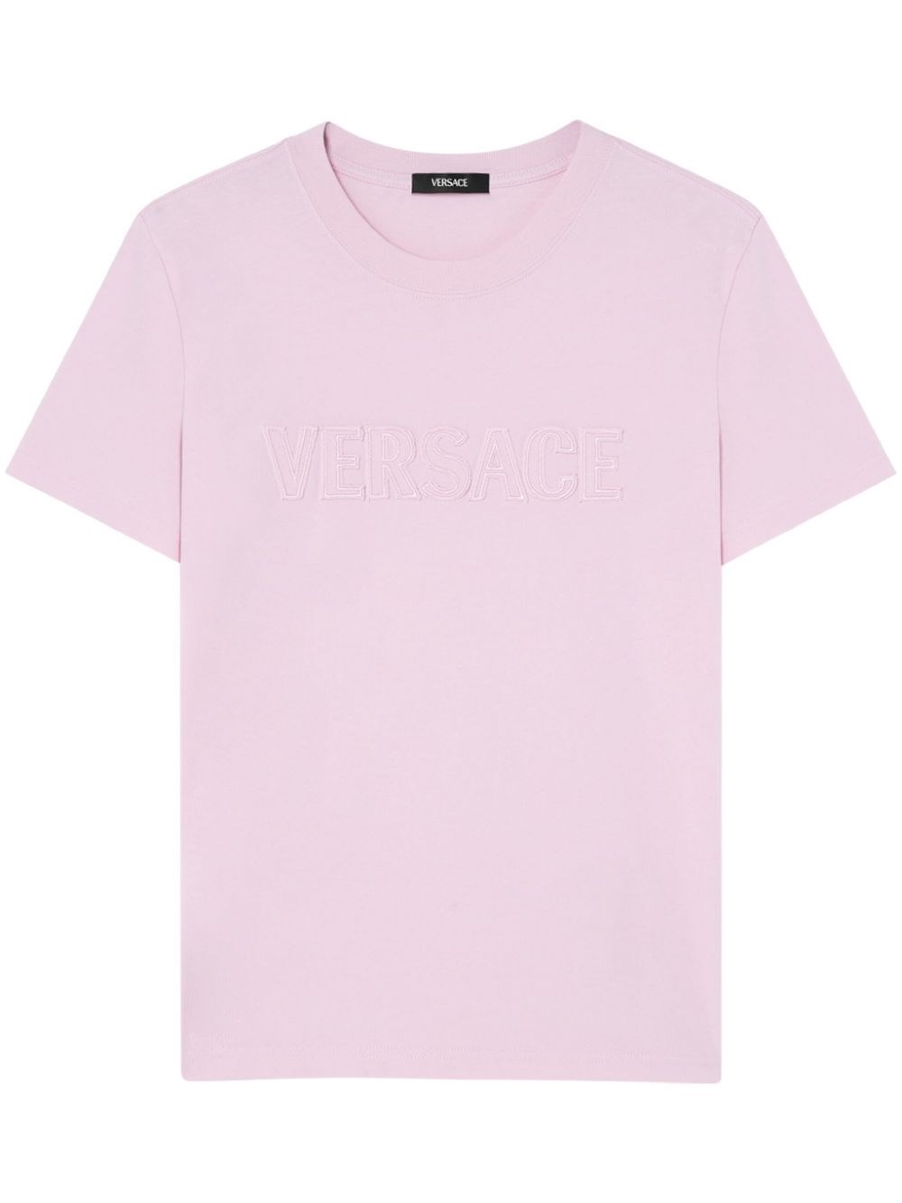 Versace 프린지 로고 자수 티셔츠