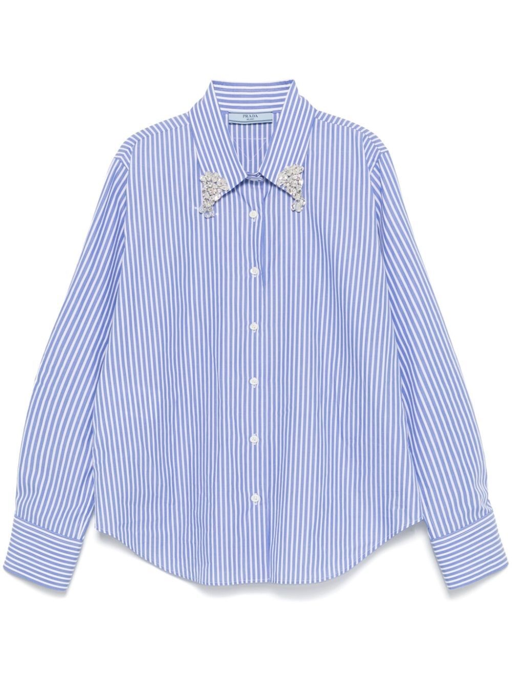 셔츠 위드 크리스탈 Embellishments