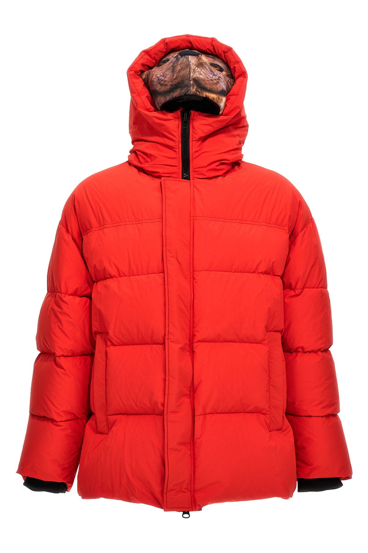 Animal trim 다운 자켓