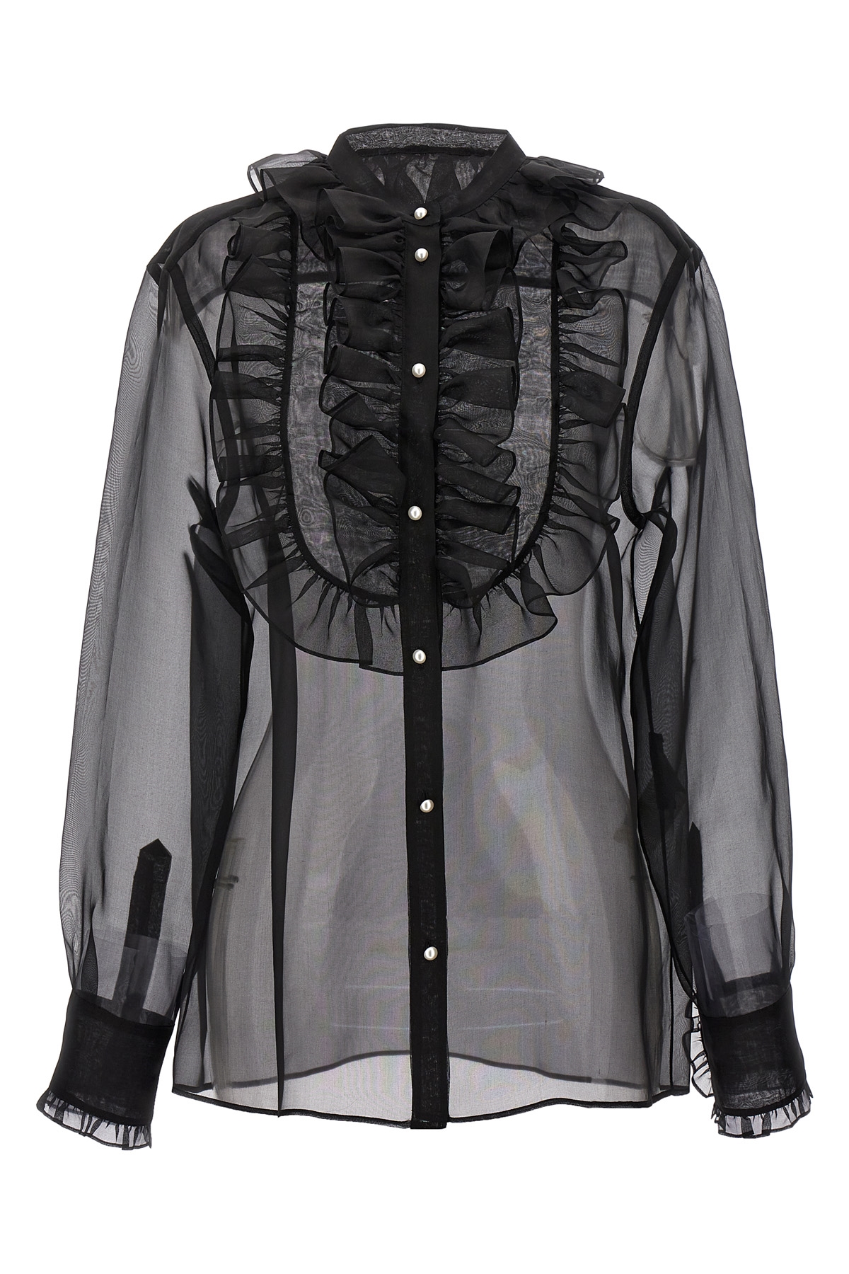 Plastron and 러플 셔츠
